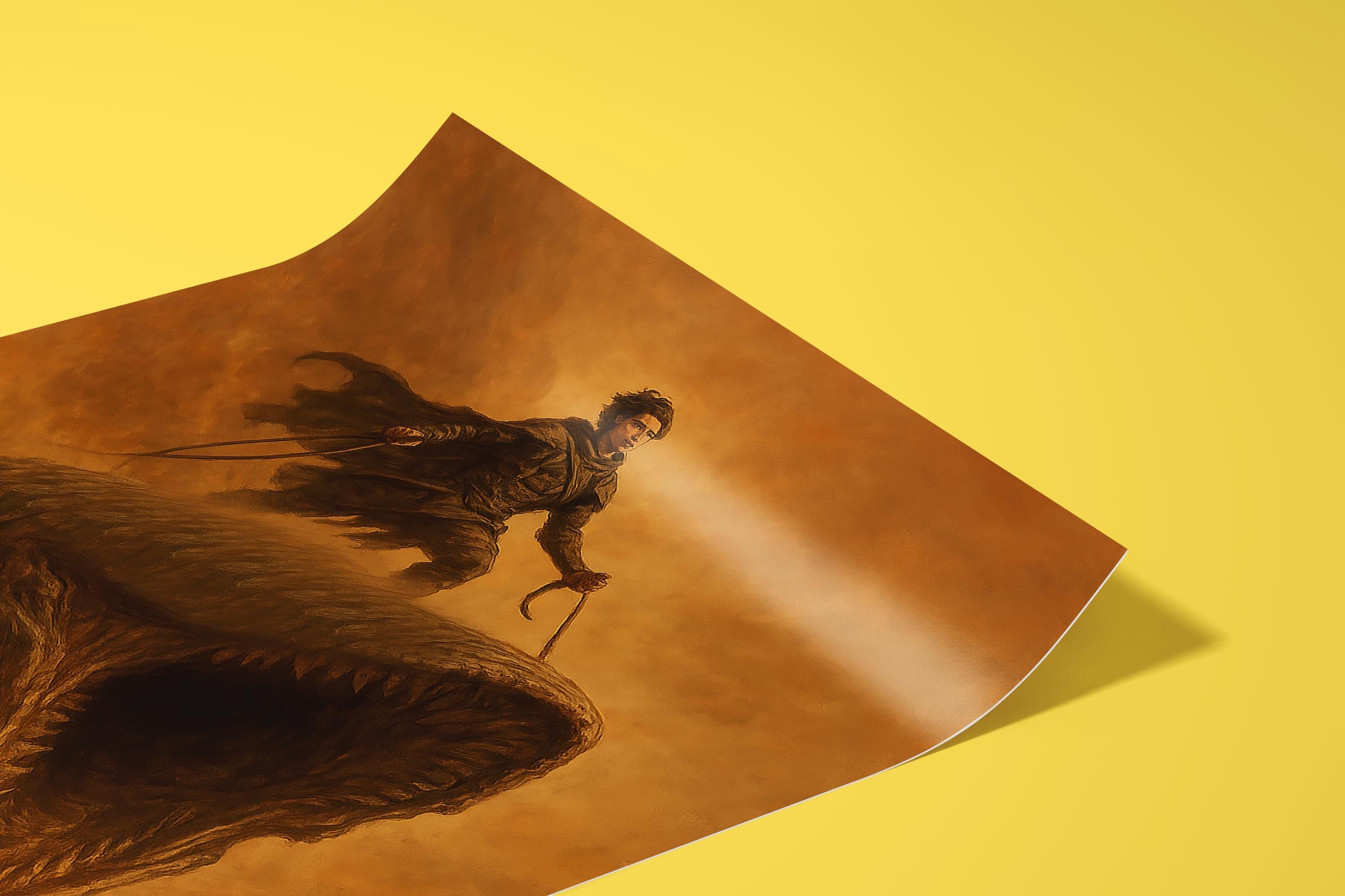 Dune Part Two Movie Poster - Epic Sci Fi Film Print, Villeneuve Cinema Decor, Arrakis Fan Gift Idea