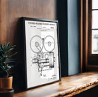 Film and sound camera (Owens) Patent Poster - Vintage Movie Invention Art Print, Industrial Wall Decor, Retro Film Poster (US1889840-1)