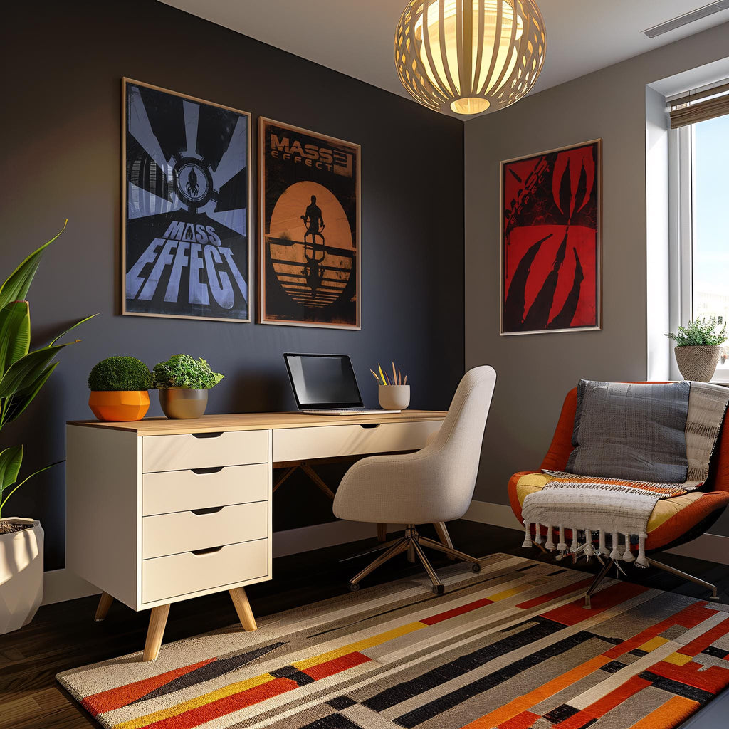 Mass Effect Trilogy Poster Set - Sci Fi Video Game Print, Shepard Saga Wall Decor, RPG Fan Gift Idea