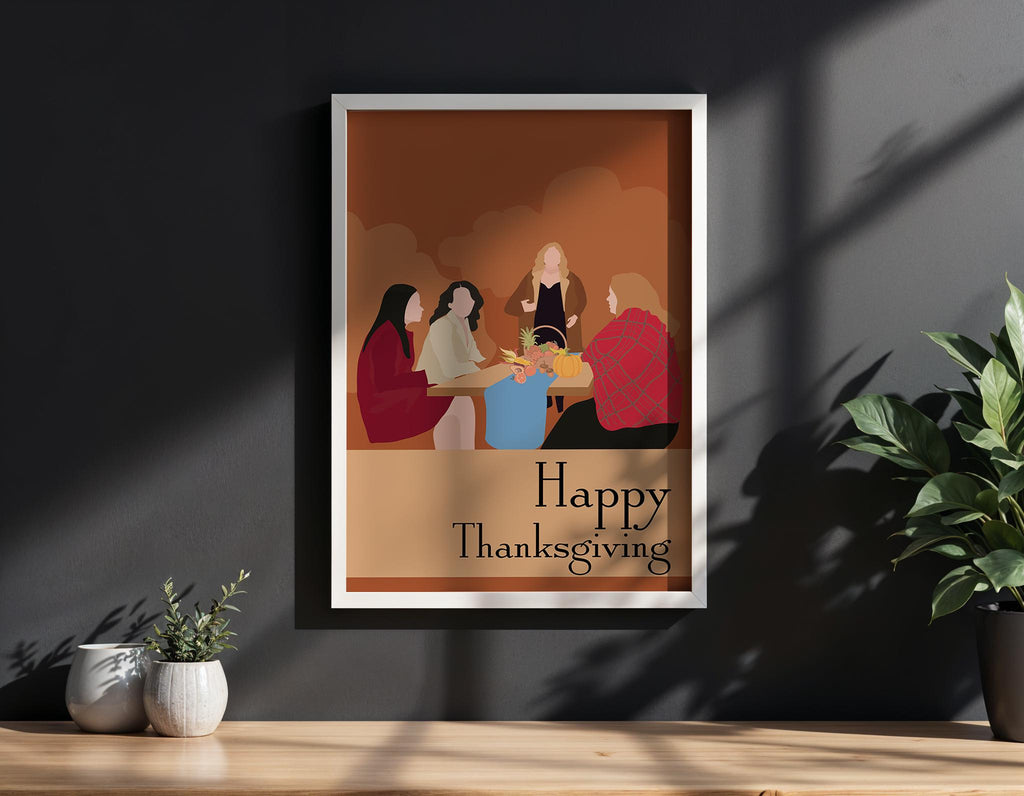 Gilmore Girls Thanksgiving Poster - Lorelai and Rory Print, Stars Hollow Autumn Decor, Fan Gift Idea