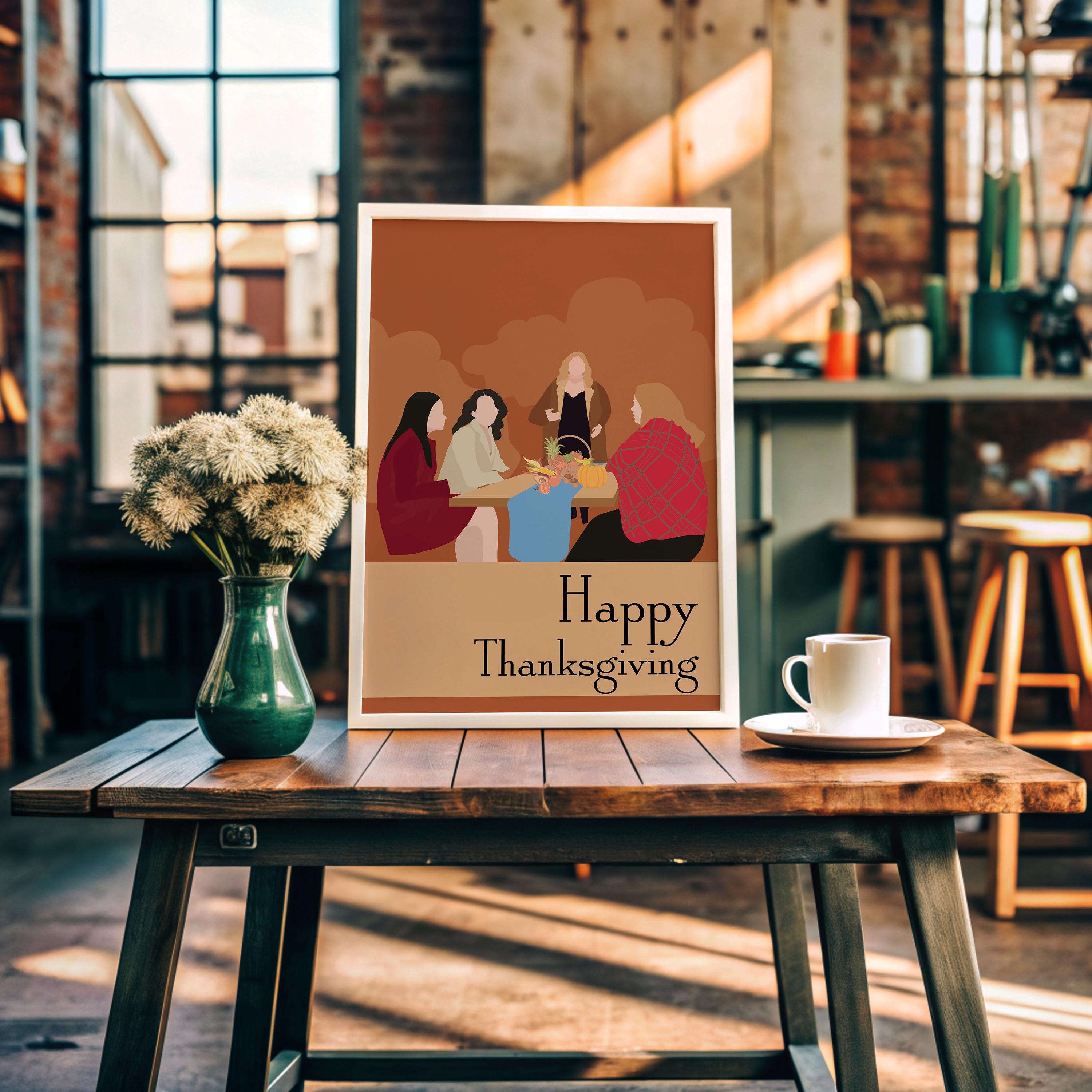 Gilmore Girls Thanksgiving Poster - Lorelai and Rory Print, Stars Hollow Autumn Decor, Fan Gift Idea