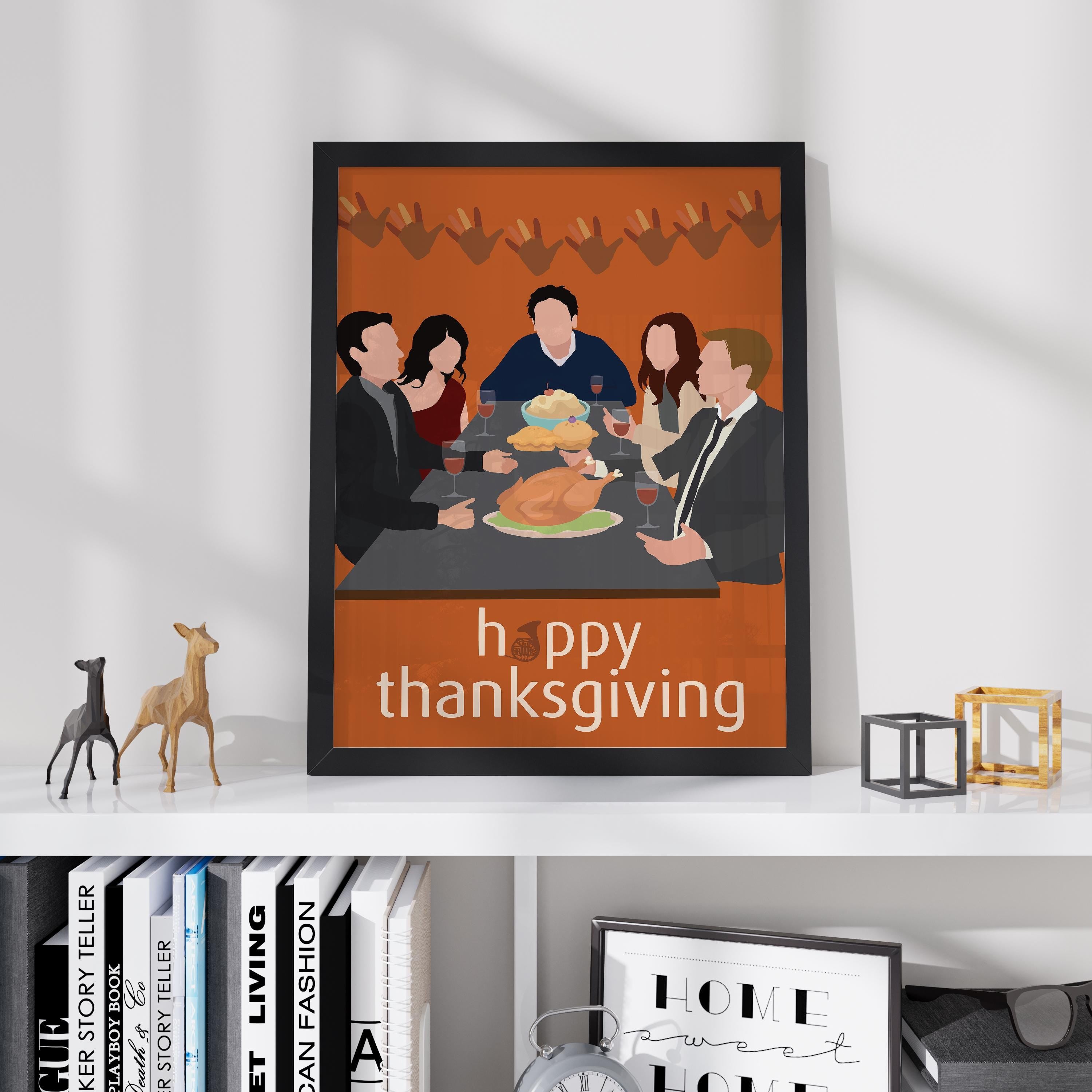 How I Met Your Mother Thanksgiving Poster - Slapsgiving Episode Print, Comedy TV Decor, HIMYM Fan Gift