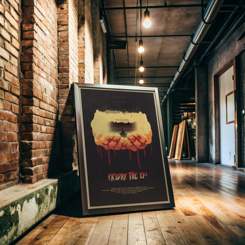 Friday the 13th Horror Movie Poster - Jason Voorhees Slasher Print, 80s Cinema Decor, Cult Fan Gift