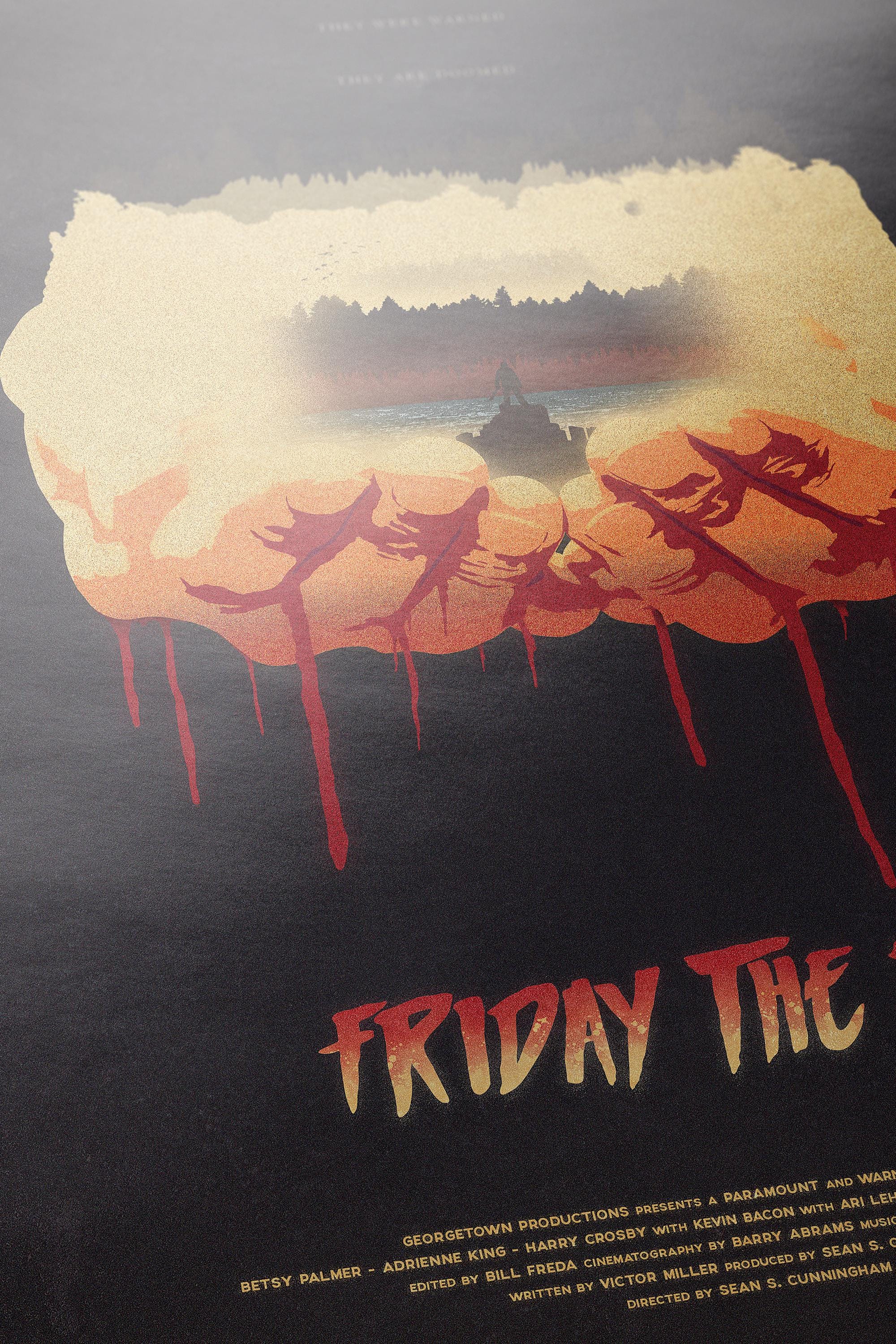Friday the 13th Horror Movie Poster - Jason Voorhees Slasher Print, 80s Cinema Decor, Cult Fan Gift