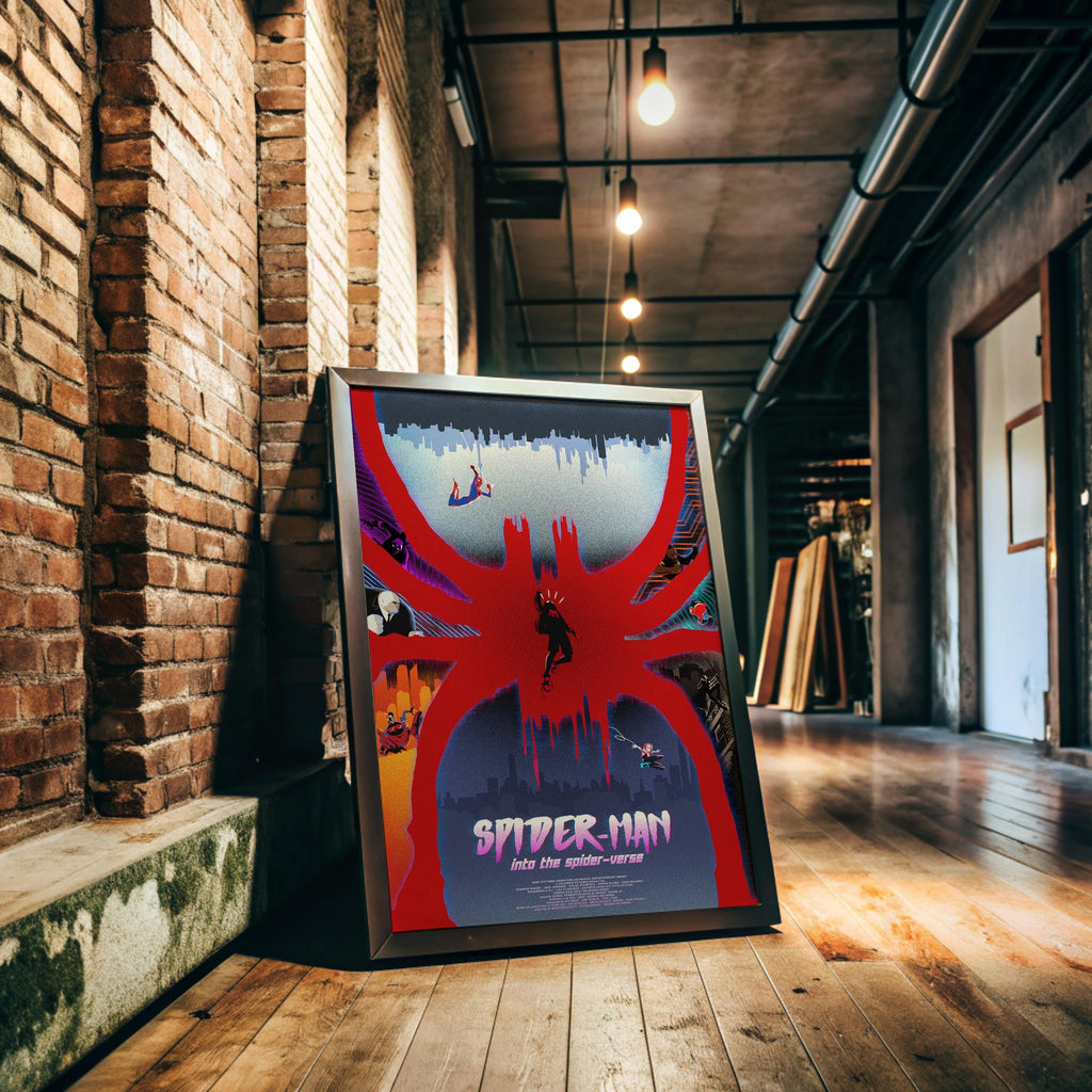Spider-Man Into The Spider-Verse Poster - Animation Movie Print, Marvel Superhero Decor, Miles Morales Gift