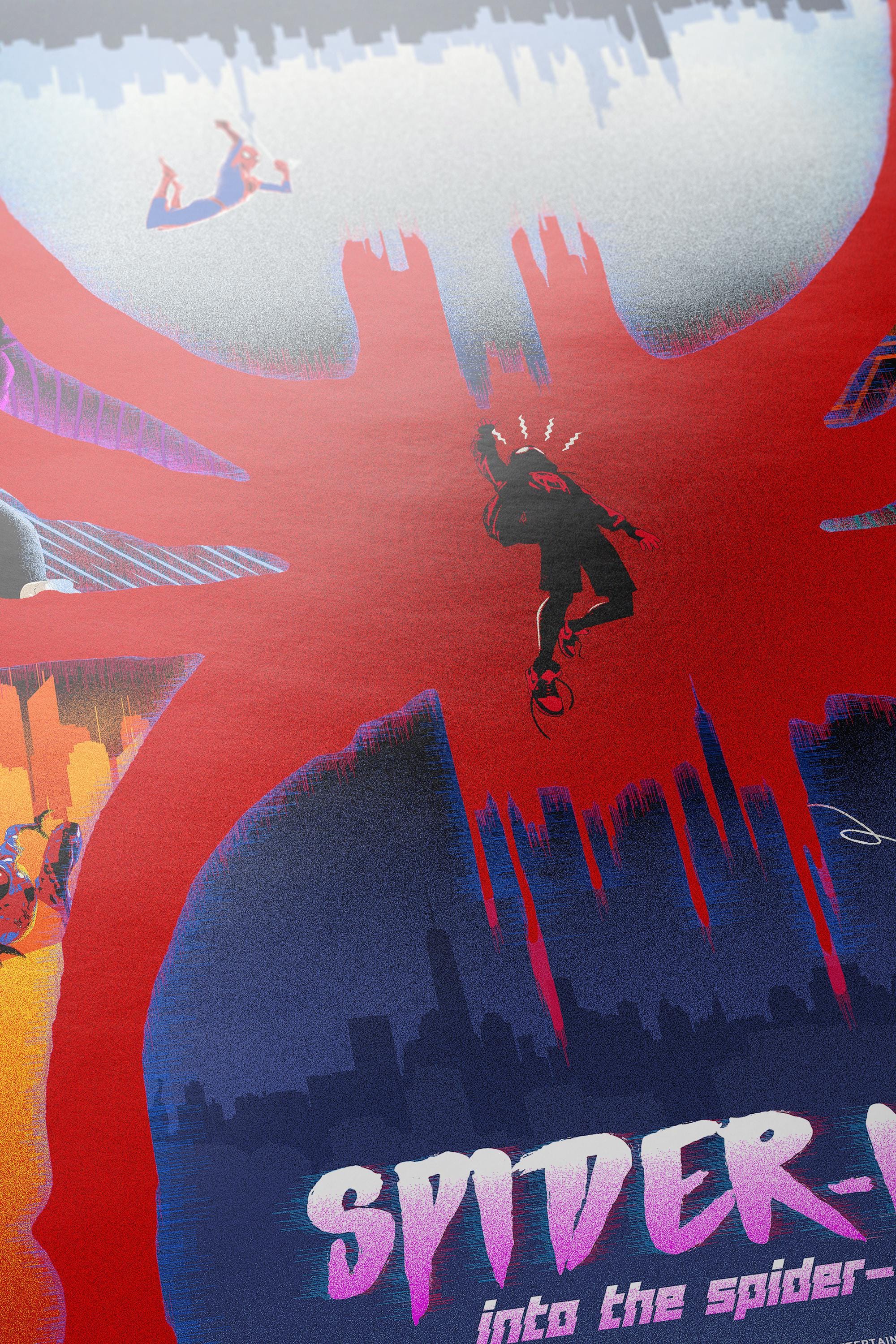 Spider-Man Into The Spider-Verse Poster - Animation Movie Print, Marvel Superhero Decor, Miles Morales Gift