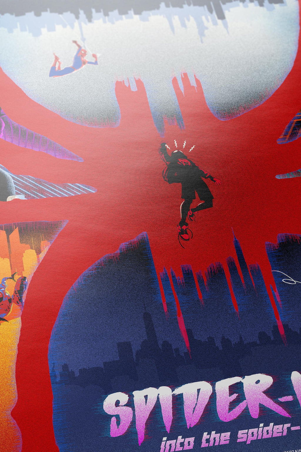 Spider-Man Into The Spider-Verse Poster - Animation Movie Print, Marvel Superhero Decor, Miles Morales Gift