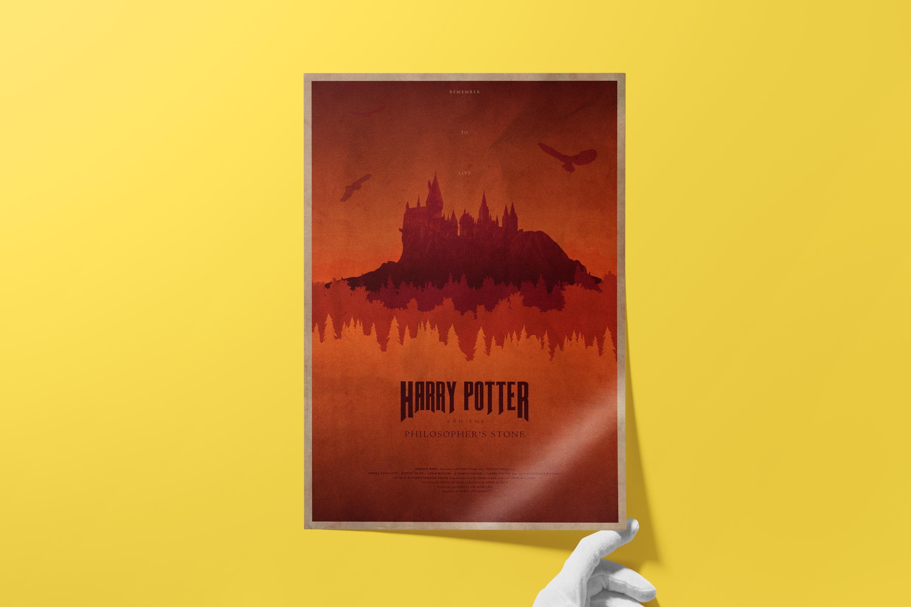 Harry Potter and the Philosopher's Stone Poster - Wizarding World Art Print, Hogwarts Castle Decor, Saga Fan Gift