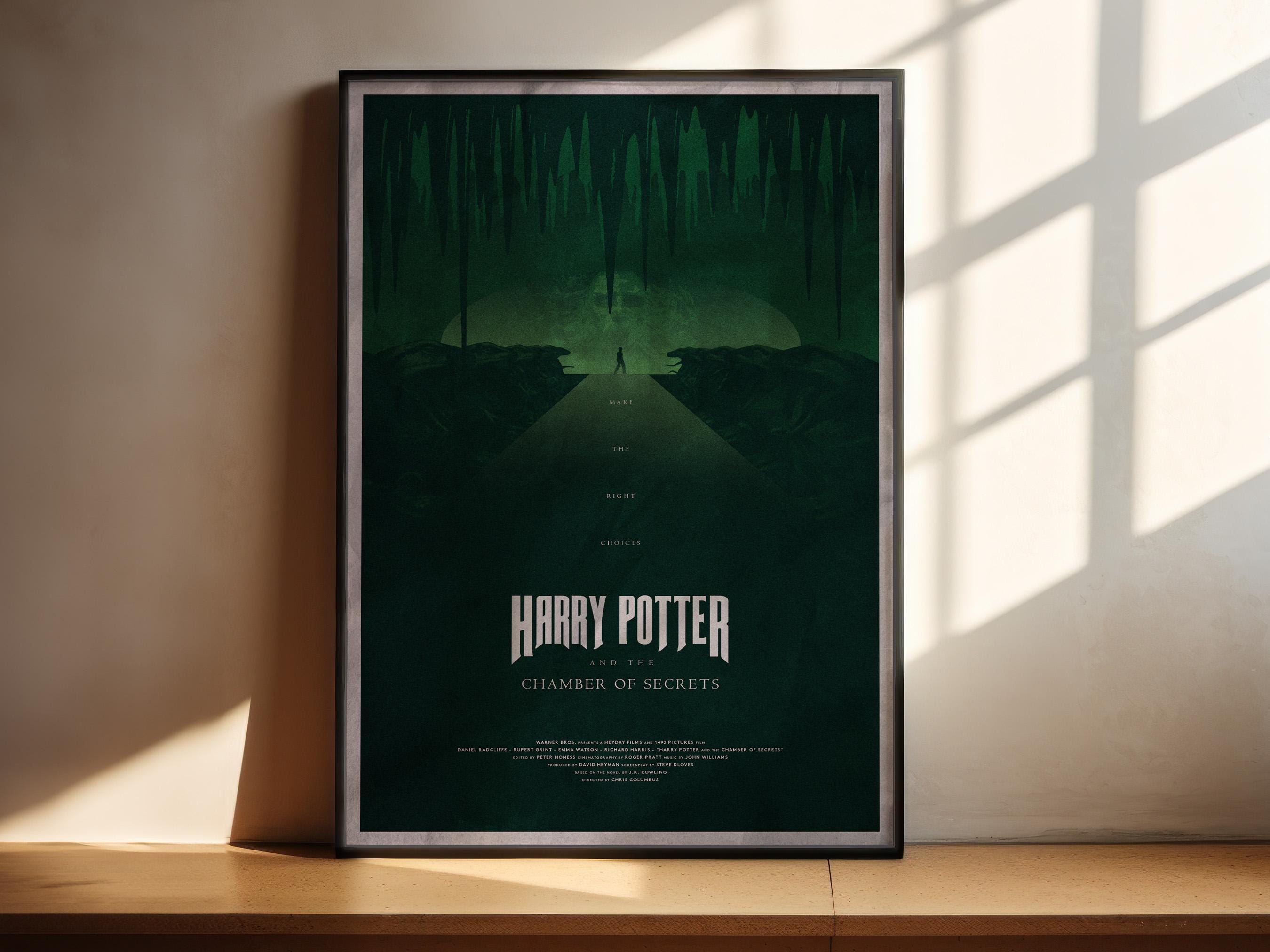 Harry Potter and the Chamber of Secrets Poster - Wizarding World Print, Fantasy Decor, Basilisk Fan Gift