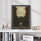 IT Movie Horror Poster - Pennywise the Clown Print, Stephen King Decor, Terror Fan Gift Idea