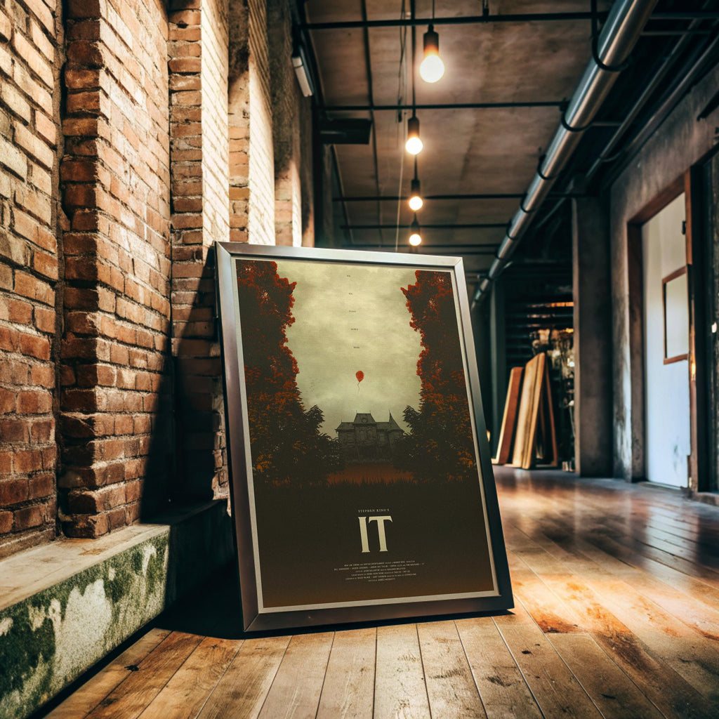 IT Movie Horror Poster - Pennywise the Clown Print, Stephen King Decor, Terror Fan Gift Idea