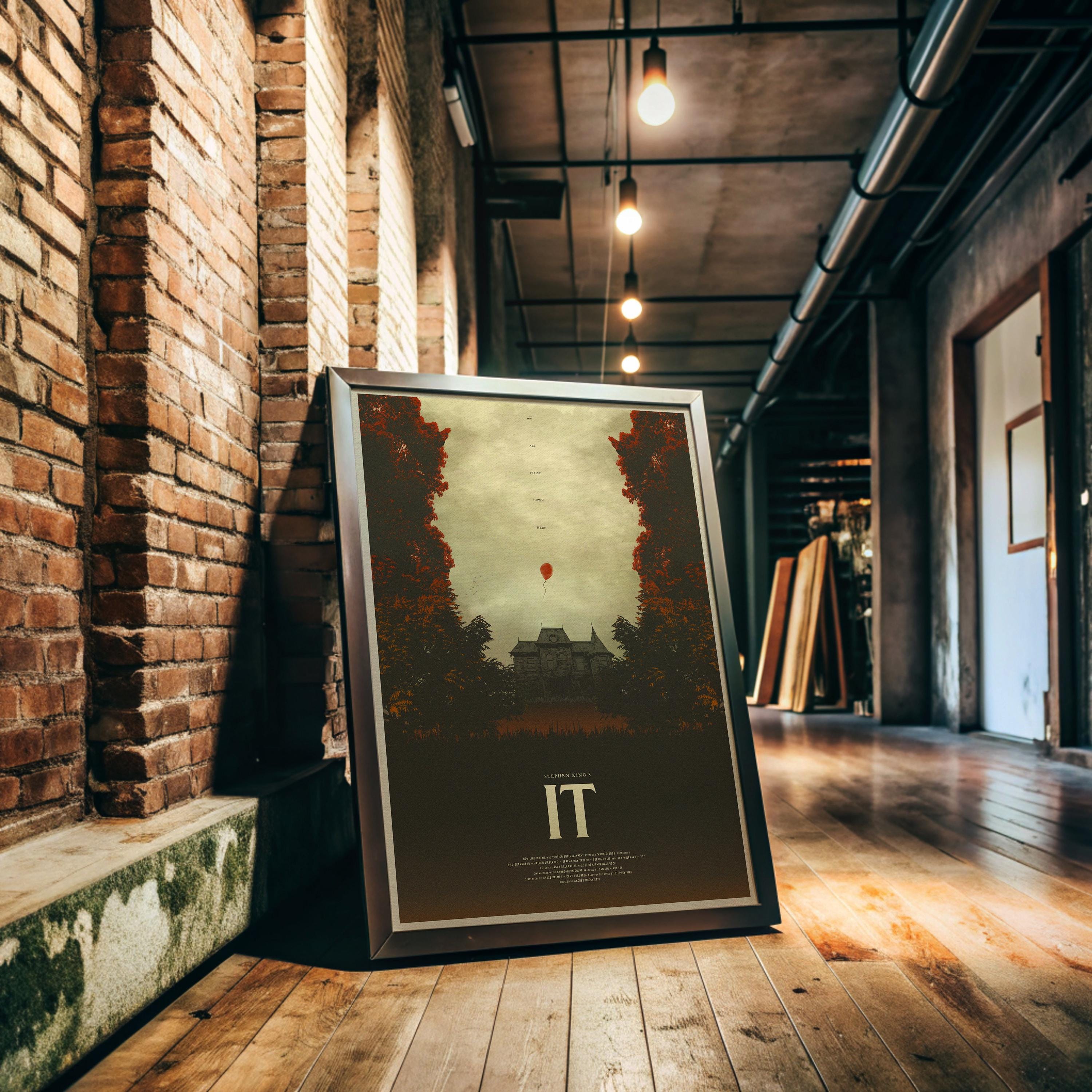IT Movie Horror Poster - Pennywise the Clown Print, Stephen King Decor, Terror Fan Gift Idea