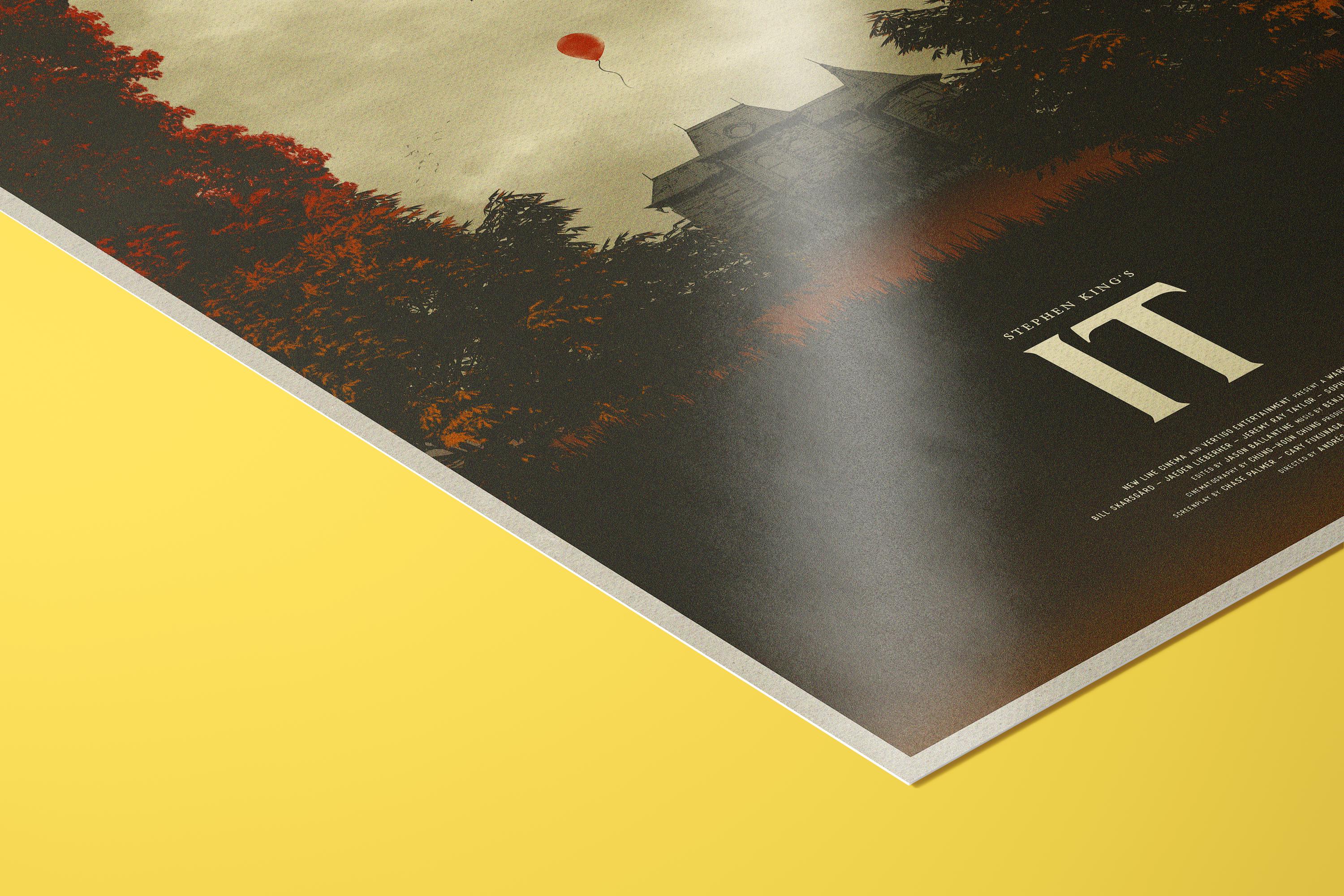 IT Movie Horror Poster - Pennywise the Clown Print, Stephen King Decor, Terror Fan Gift Idea