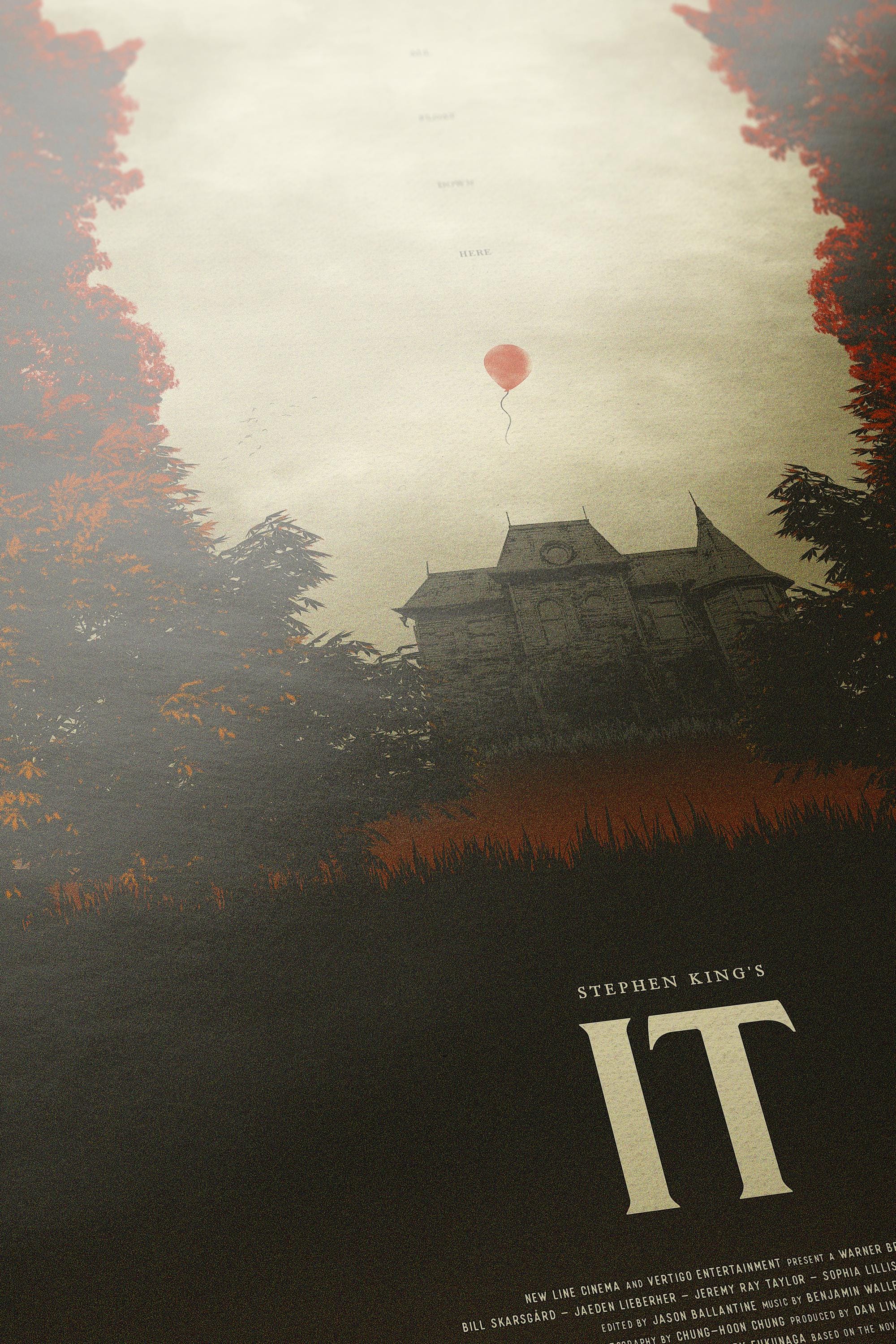 IT Movie Horror Poster - Pennywise the Clown Print, Stephen King Decor, Terror Fan Gift Idea