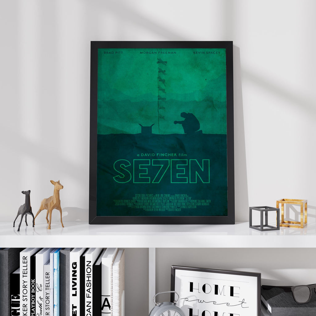Se7en Movie Thriller Poster - Seven Deadly Sins Print, Cult Cinema Wall Decor, David Fincher Fan Gift