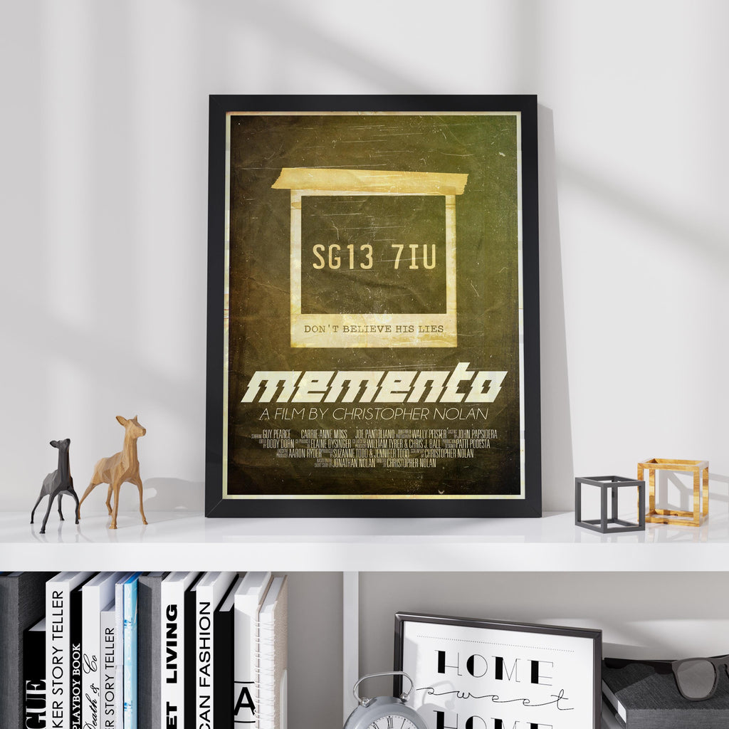 Memento Movie Thriller Poster - Christopher Nolan Puzzle Print, Indie Cinema Decor, Suspense Fan Gift Idea