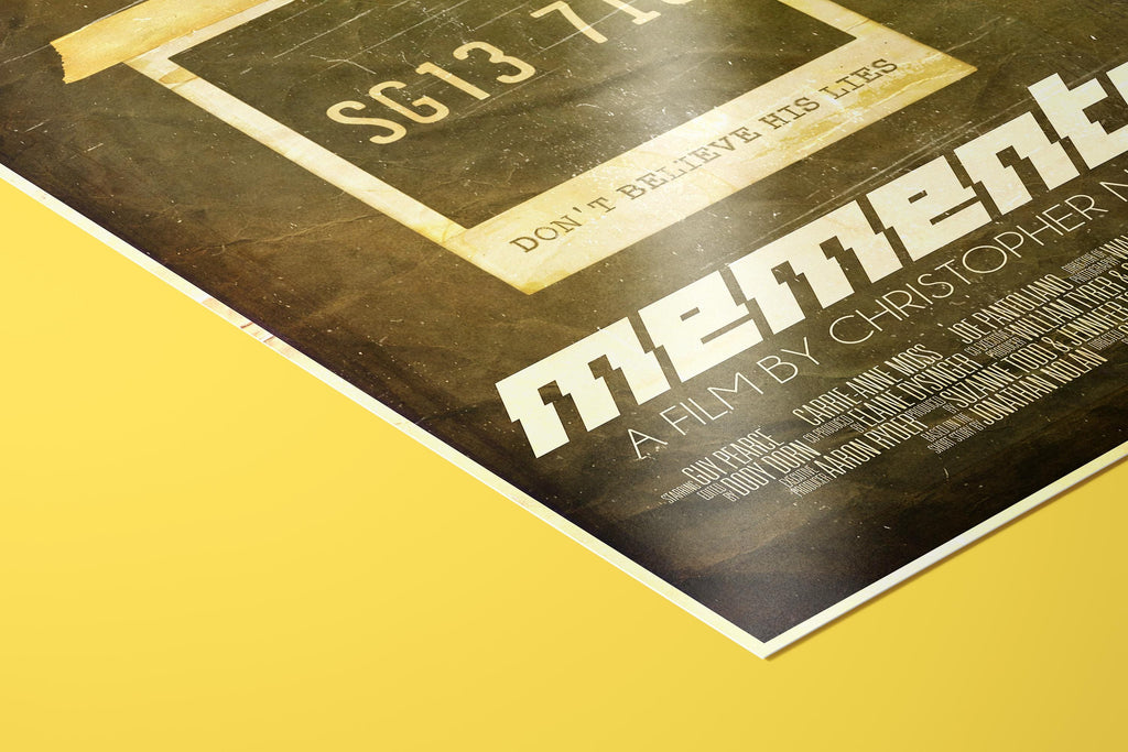 Memento Movie Thriller Poster - Christopher Nolan Puzzle Print, Indie Cinema Decor, Suspense Fan Gift Idea