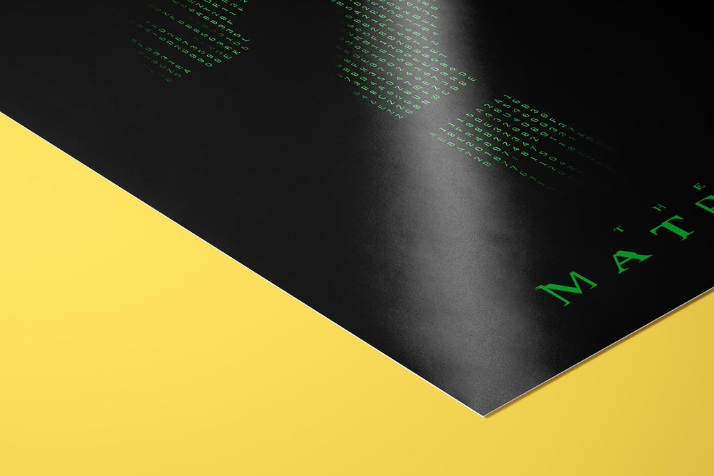 The Matrix Minimalist Poster - Sci-Fi Design Print, Cyberpunk Style Decor, 90s Fan Gift Idea