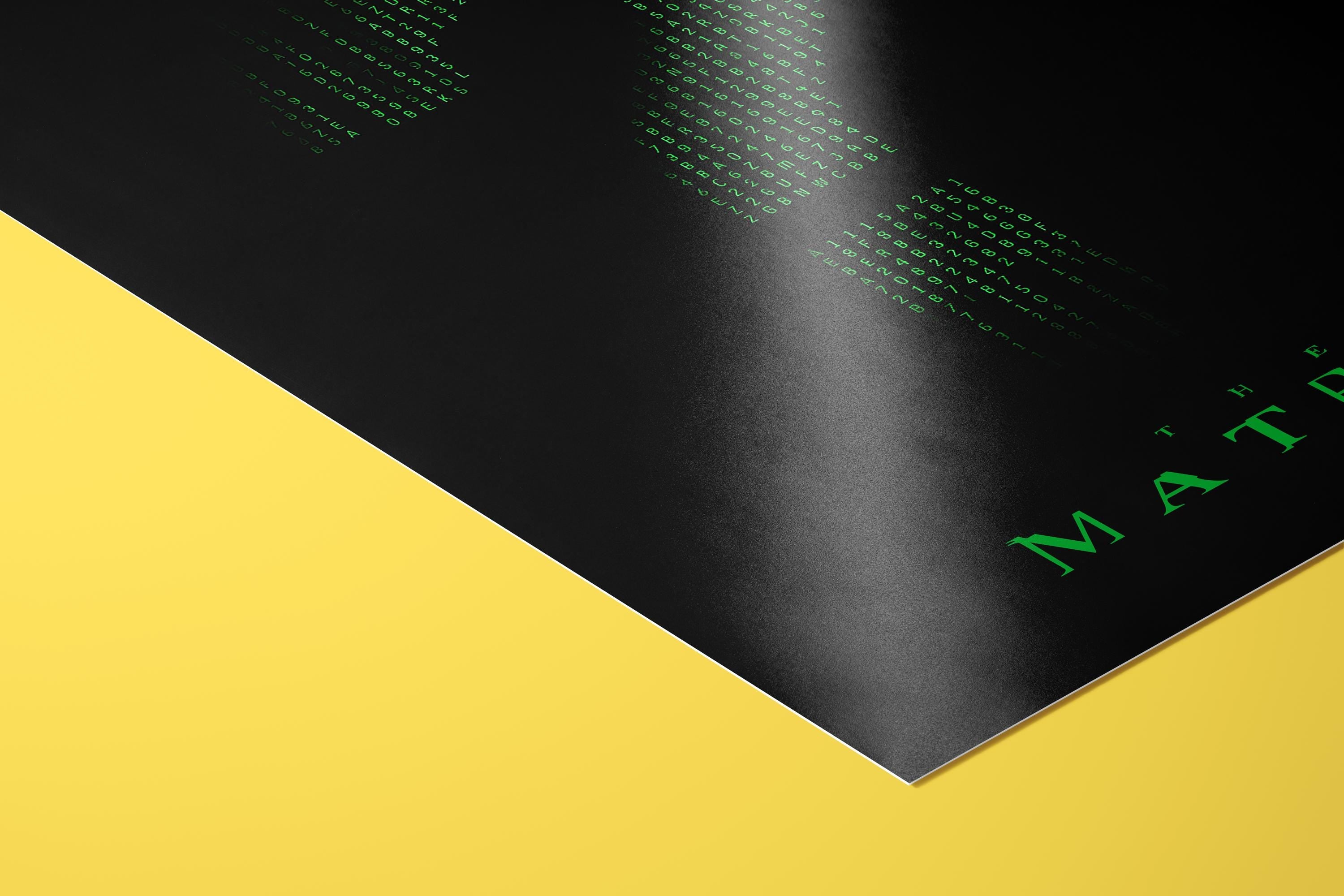 The Matrix Minimalist Poster - Sci-Fi Design Print, Cyberpunk Style Decor, 90s Fan Gift Idea