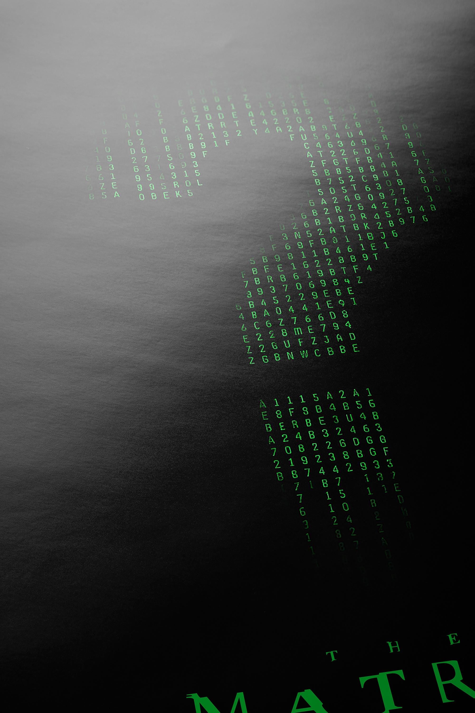 The Matrix Minimalist Poster - Sci-Fi Design Print, Cyberpunk Style Decor, 90s Fan Gift Idea