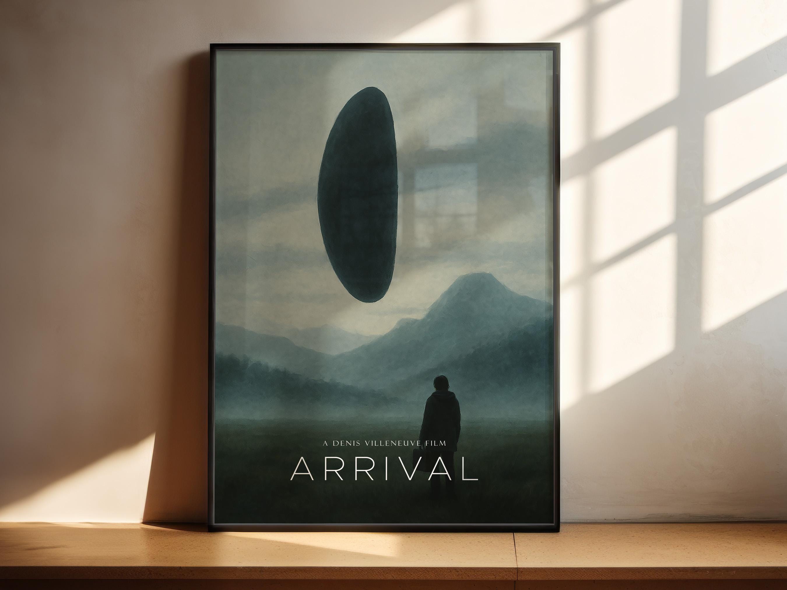 Arrival Sci-Fi Movie Poster - Denis Villeneuve Art Print, Intelligent Cinema Decor, Sci-Fi Gift Idea