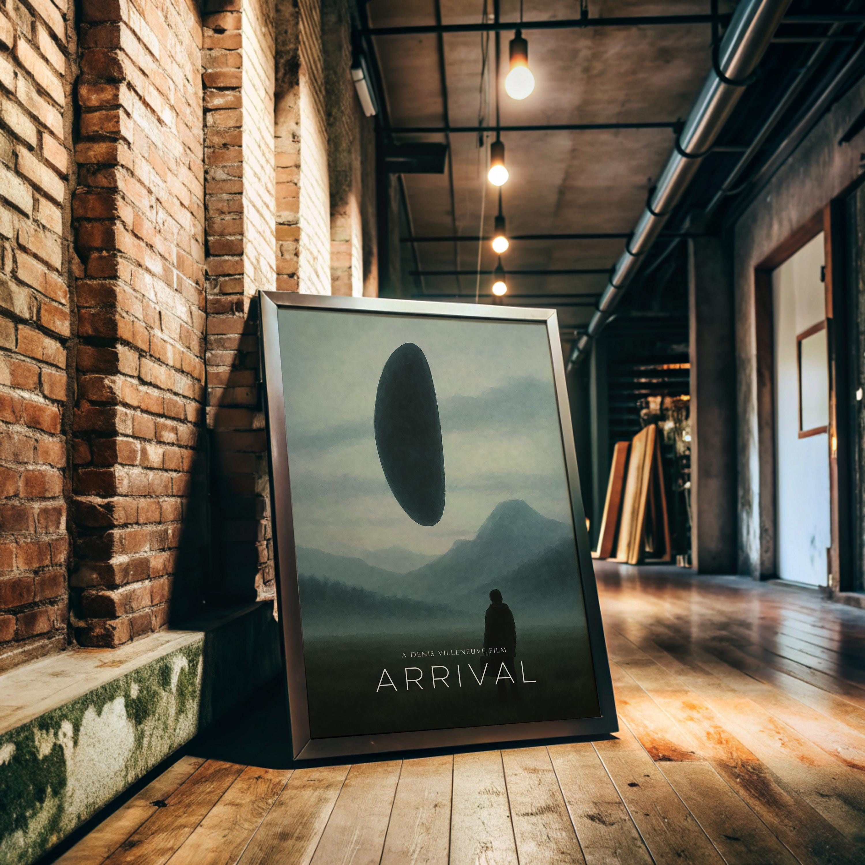 Arrival Sci-Fi Movie Poster - Denis Villeneuve Art Print, Intelligent Cinema Decor, Sci-Fi Gift Idea