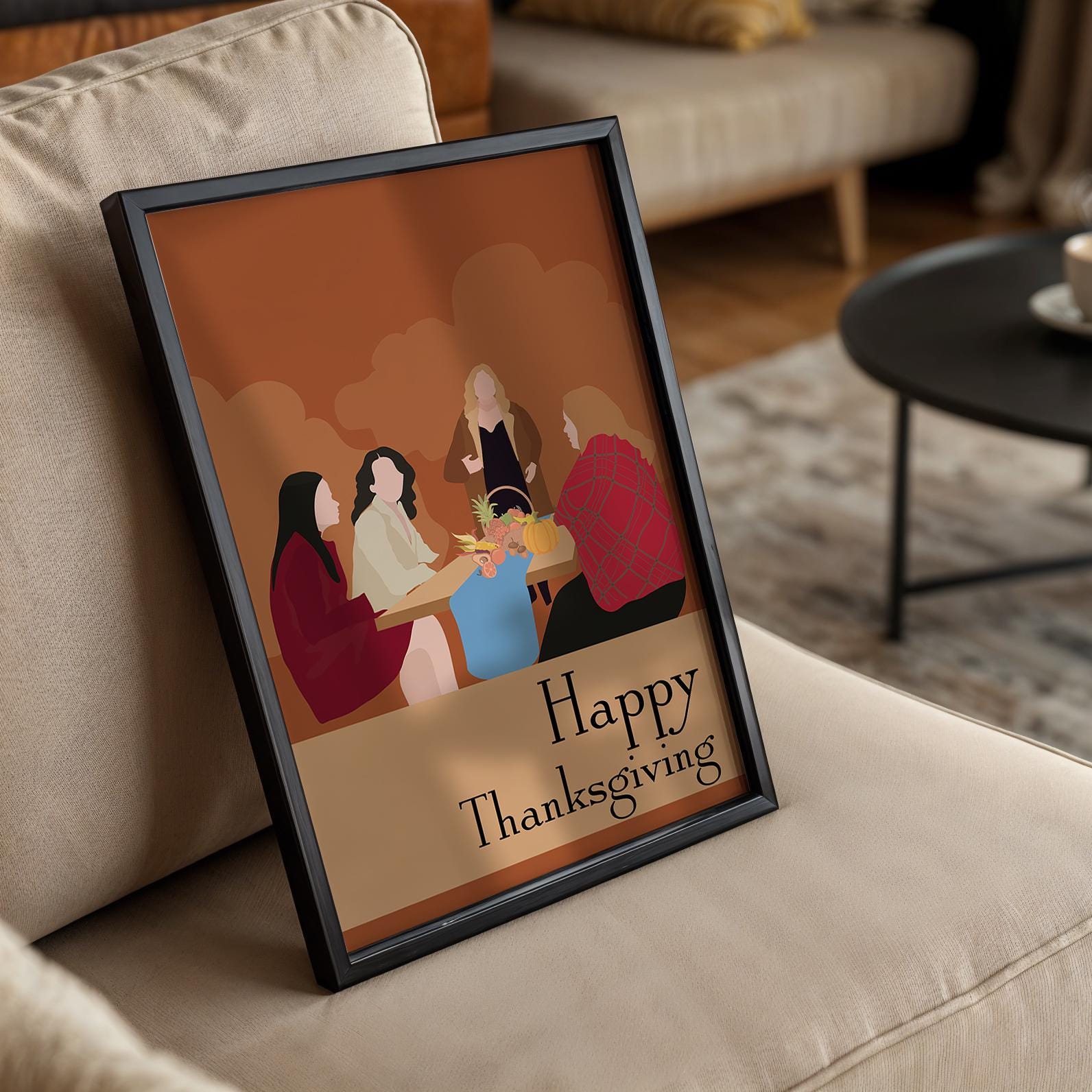 Gilmore Girls Thanksgiving Poster - Lorelai and Rory Print, Stars Hollow Autumn Decor, Fan Gift Idea