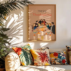 Modern Family Thanksgiving Poster - Family Comedy TV Print, Turkey Dinner Decor, TV Show Fan Gift Idea