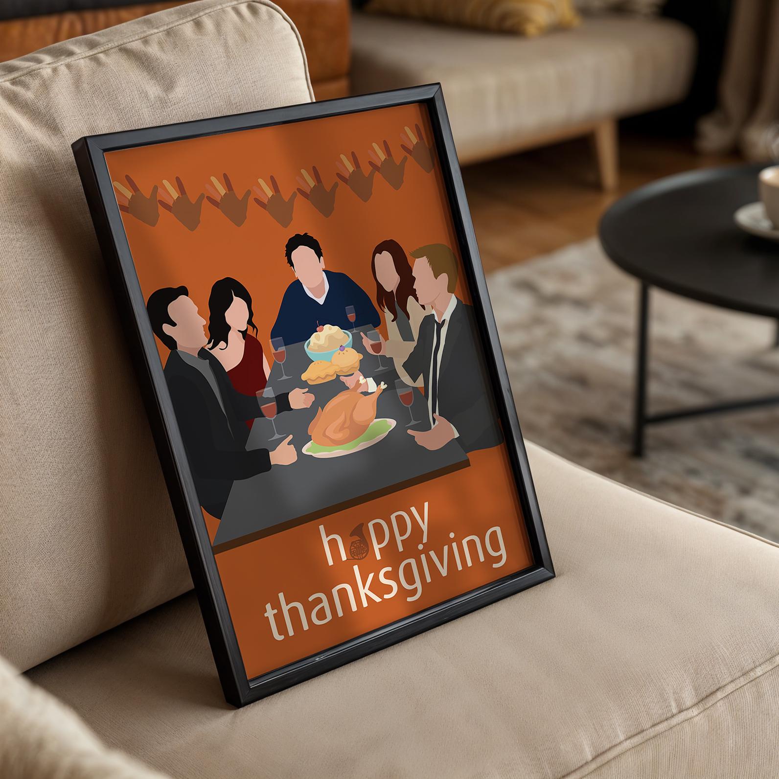 How I Met Your Mother Thanksgiving Poster - Slapsgiving Episode Print, Comedy TV Decor, HIMYM Fan Gift