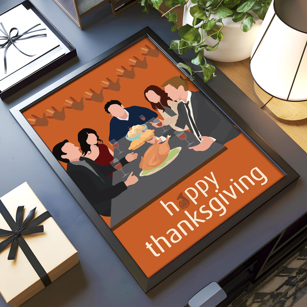 How I Met Your Mother Thanksgiving Poster - Slapsgiving Episode Print, Comedy TV Decor, HIMYM Fan Gift
