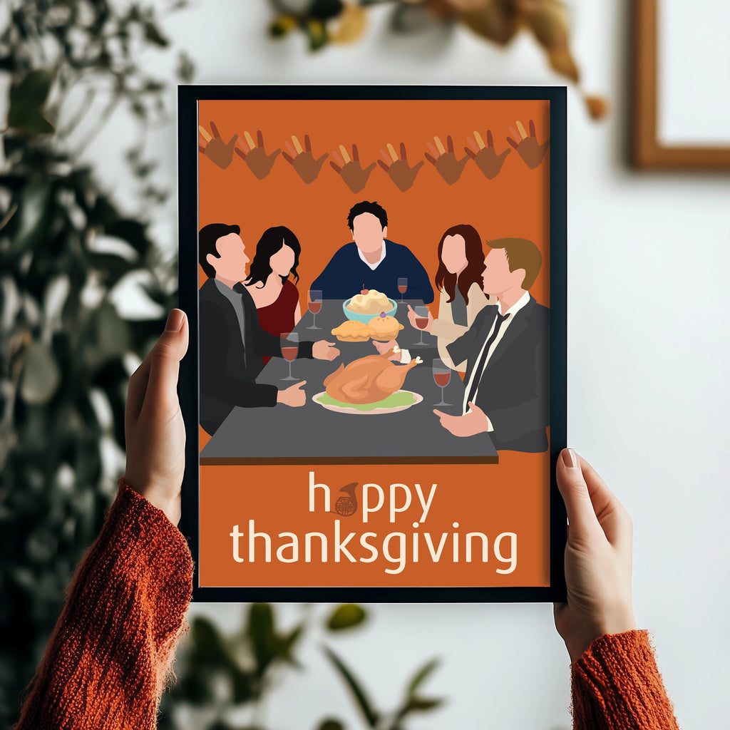 How I Met Your Mother Thanksgiving Poster - Slapsgiving Episode Print, Comedy TV Decor, HIMYM Fan Gift