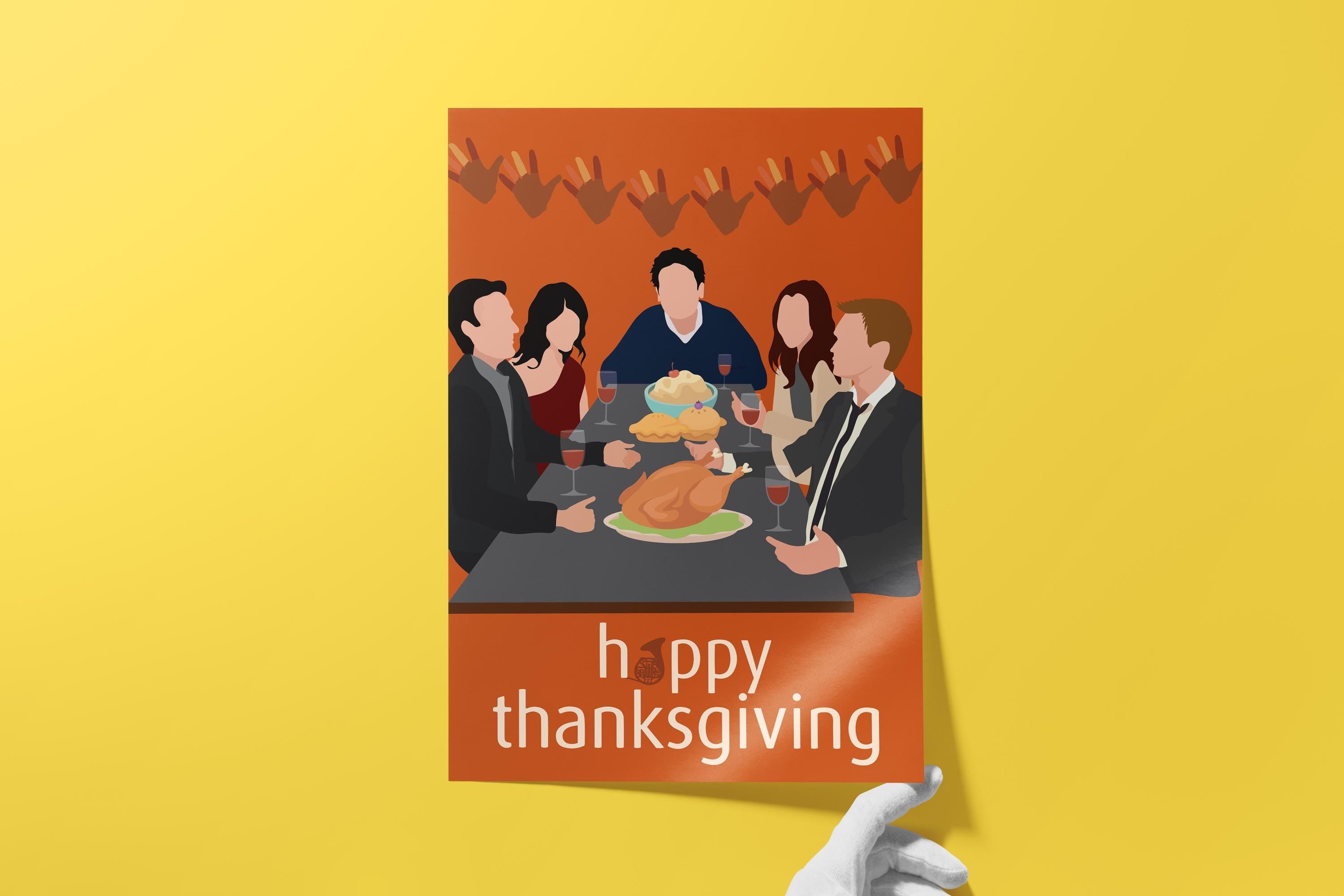 How I Met Your Mother Thanksgiving Poster - Slapsgiving Episode Print, Comedy TV Decor, HIMYM Fan Gift