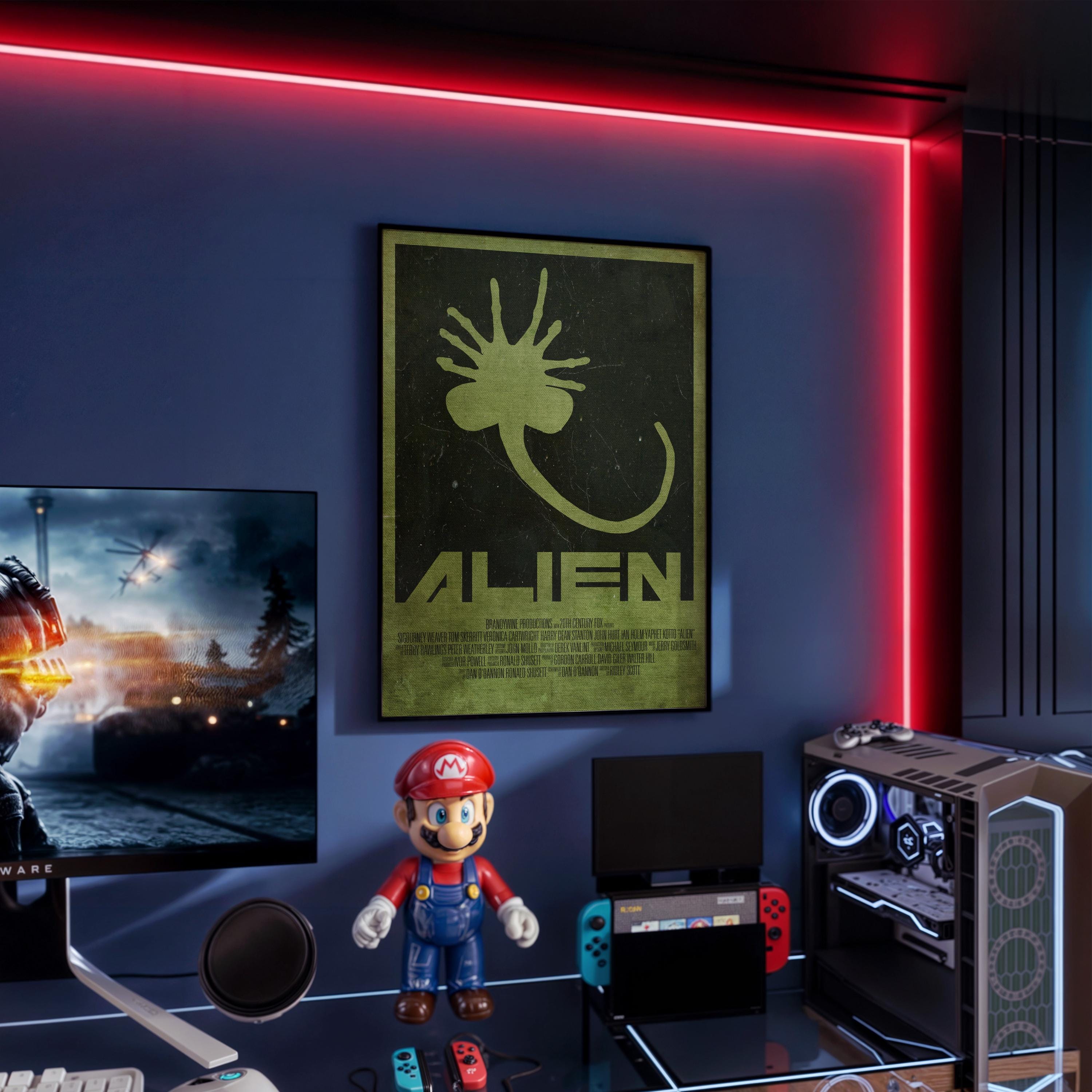 Alien Sci-Fi Movie Poster - Space Horror Print, Ridley Scott Decor, Xenomorph Fan Gift