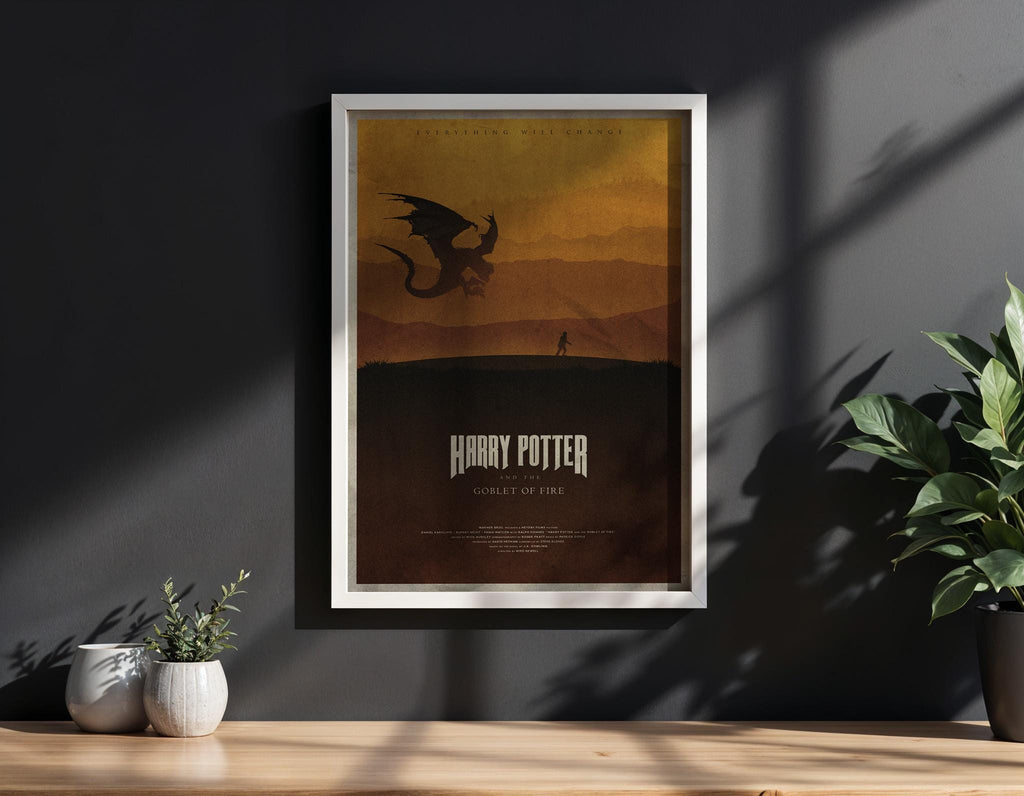 Harry Potter and the Goblet of Fire Poster - Triwizard Tournament Print, Dragon Decor, Magic Fan Gift