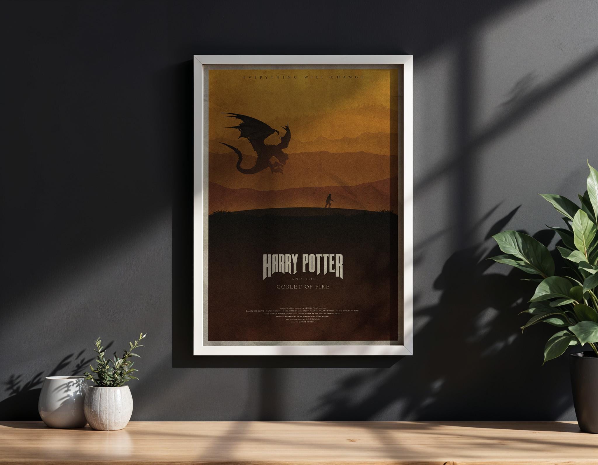 Harry Potter and the Goblet of Fire Poster - Triwizard Tournament Print, Dragon Decor, Magic Fan Gift