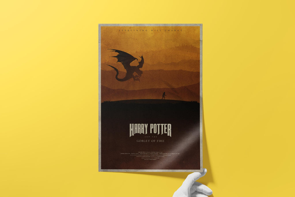 Harry Potter and the Goblet of Fire Poster - Triwizard Tournament Print, Dragon Decor, Magic Fan Gift