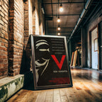 V for Vendetta Cult Movie Poster - Guy Fawkes Mask Print, Dystopian Decor, Fan Gift Idea