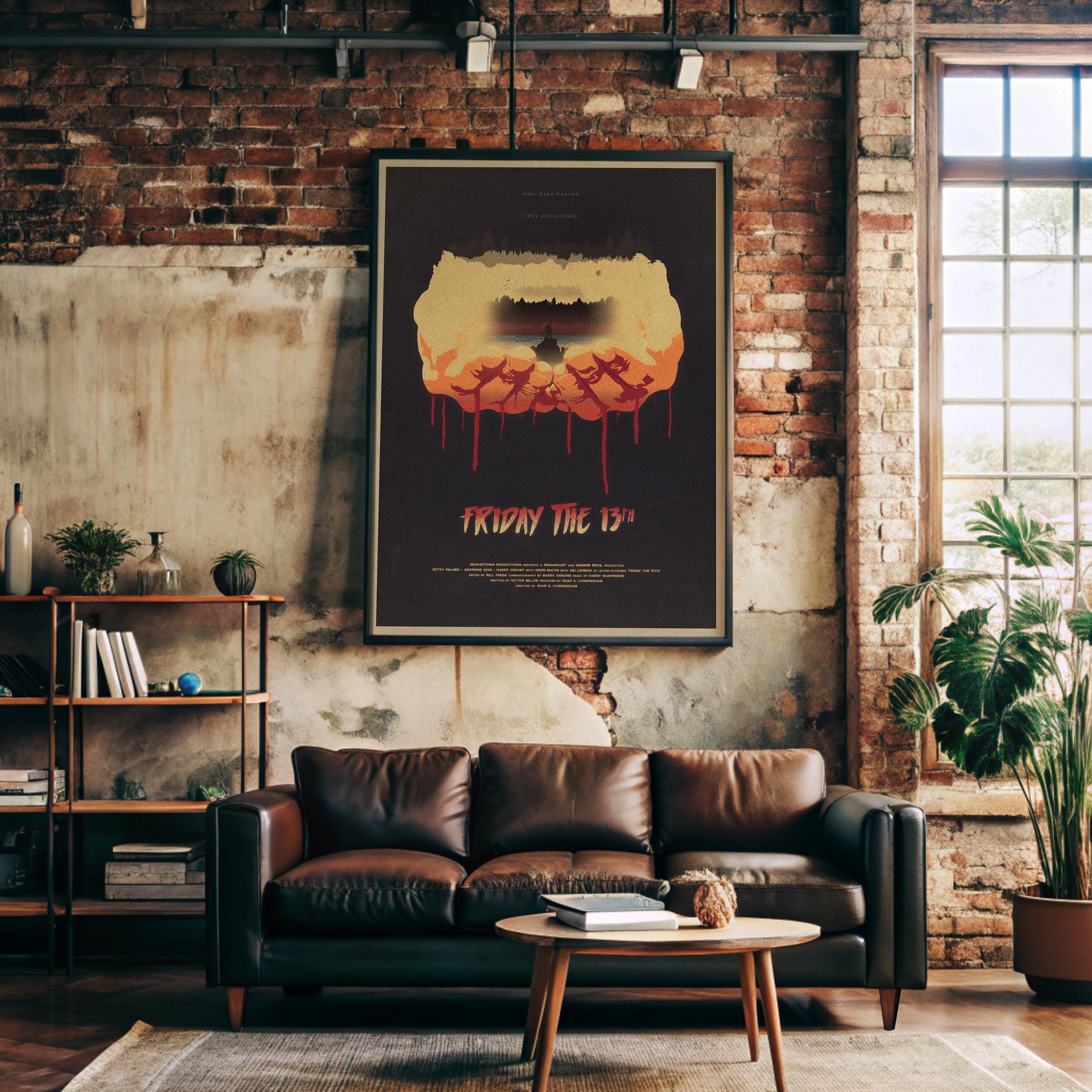 Friday the 13th Horror Movie Poster - Jason Voorhees Slasher Print, 80s Cinema Decor, Cult Fan Gift