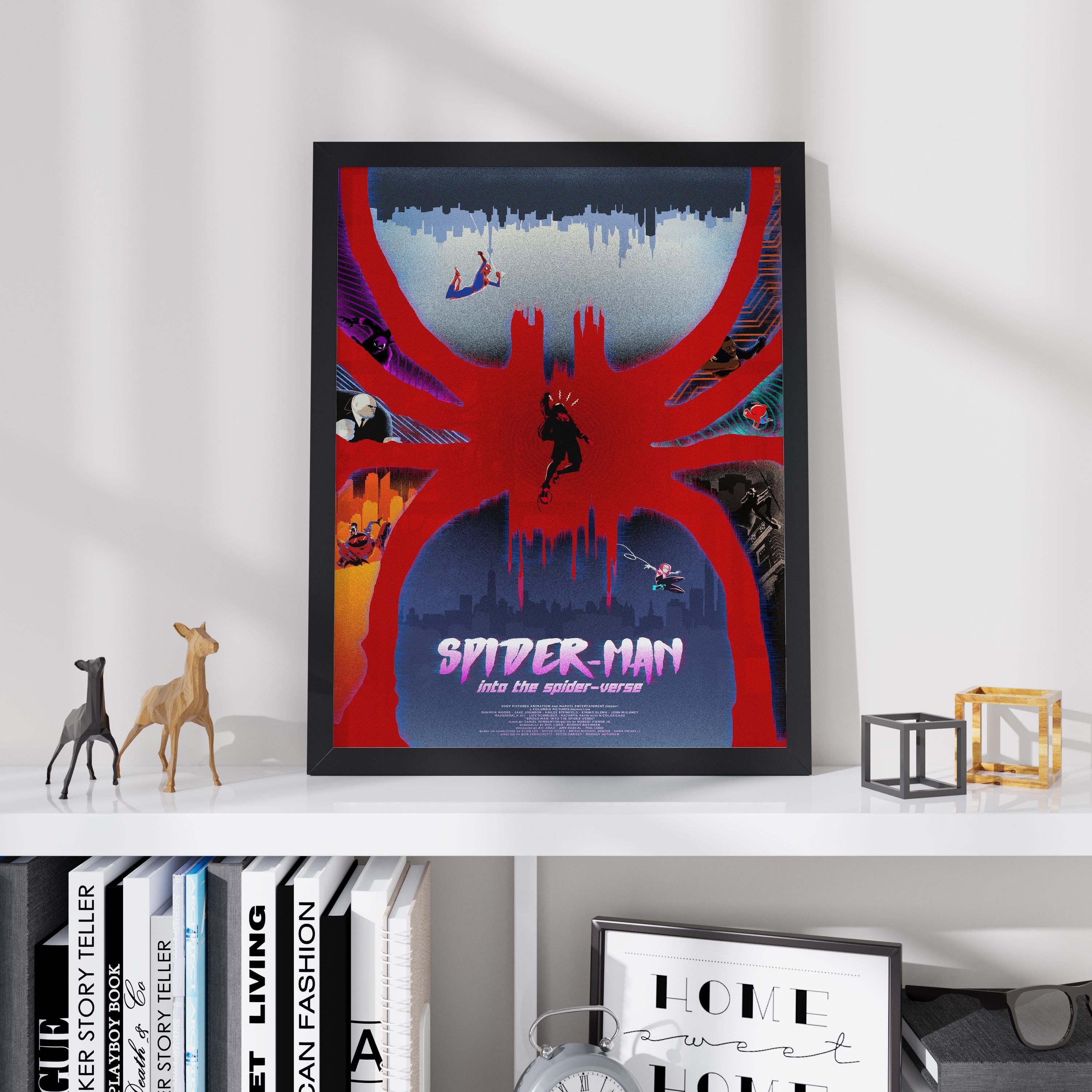 Spider-Man Into The Spider-Verse Poster - Animation Movie Print, Marvel Superhero Decor, Miles Morales Gift