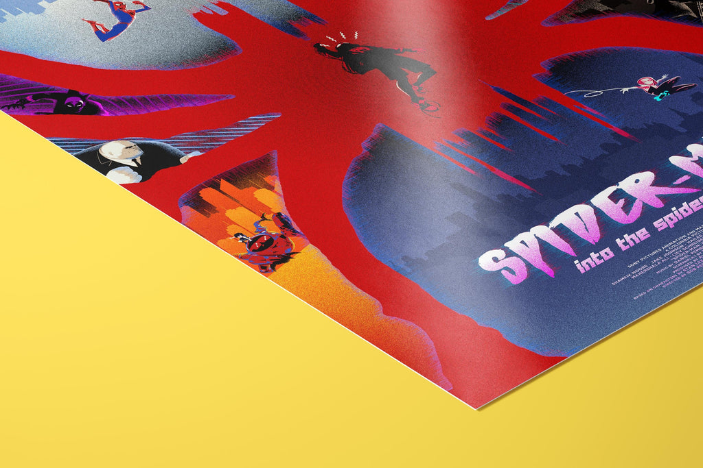 Spider-Man Into The Spider-Verse Poster - Animation Movie Print, Marvel Superhero Decor, Miles Morales Gift