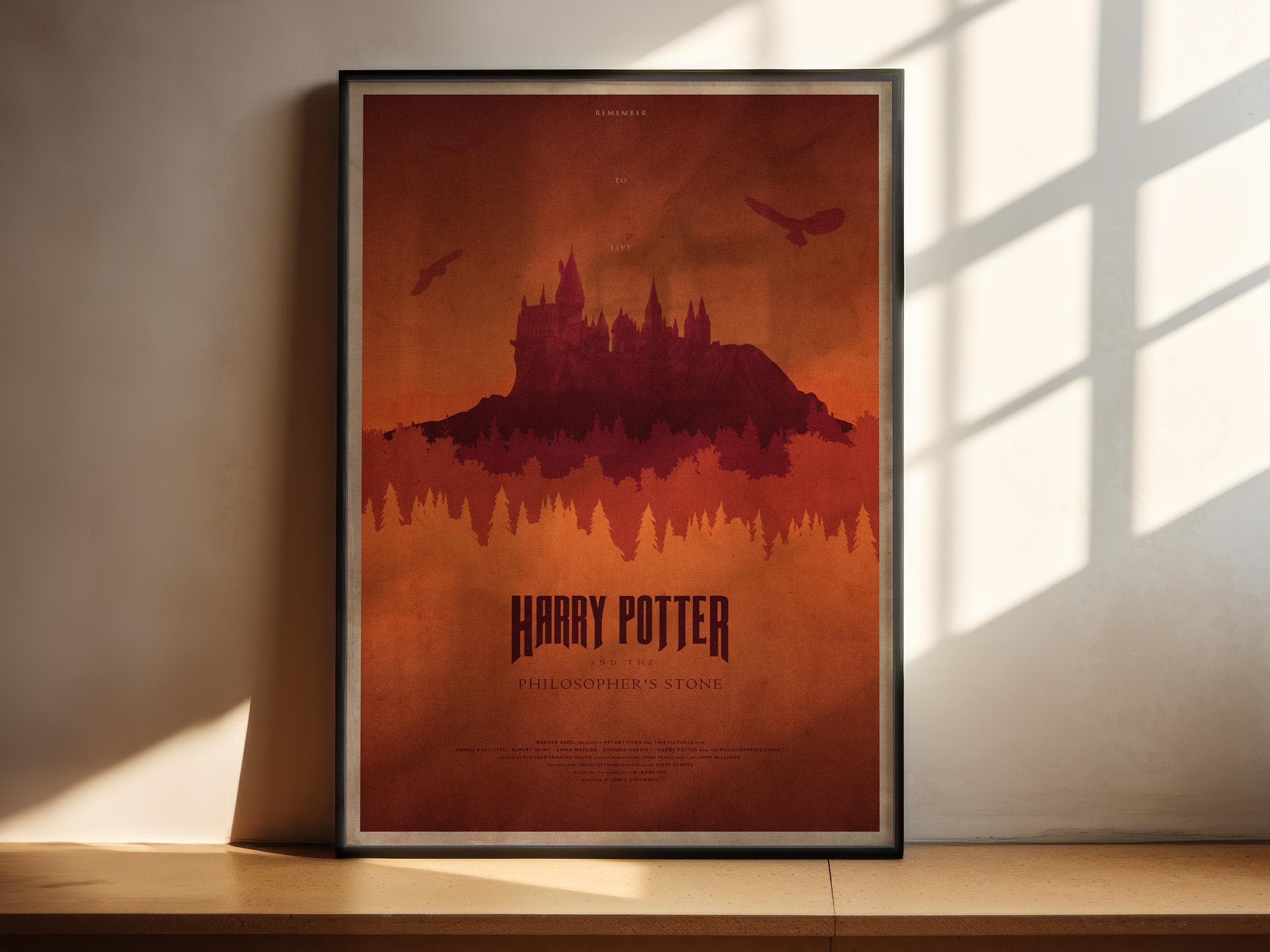 Harry Potter and the Philosopher's Stone Poster - Wizarding World Art Print, Hogwarts Castle Decor, Saga Fan Gift