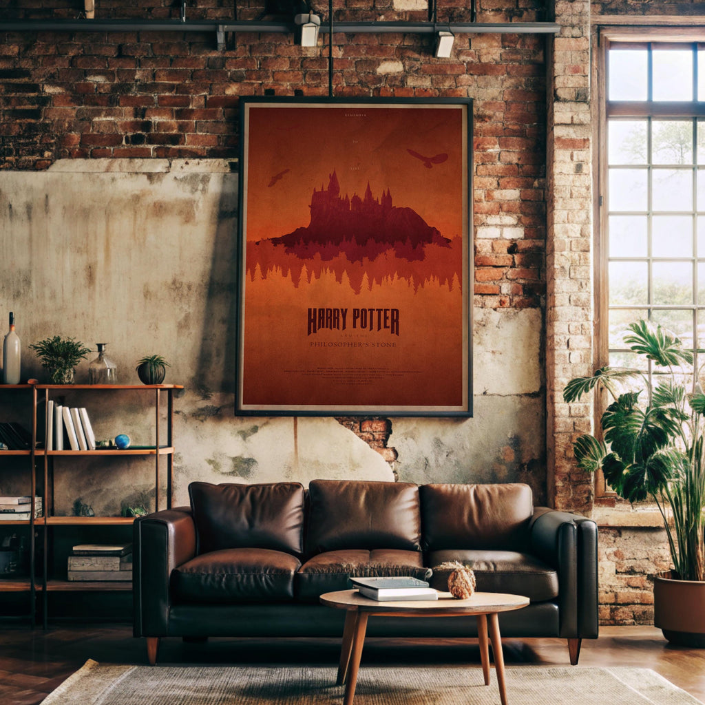Harry Potter and the Philosopher's Stone Poster - Wizarding World Art Print, Hogwarts Castle Decor, Saga Fan Gift