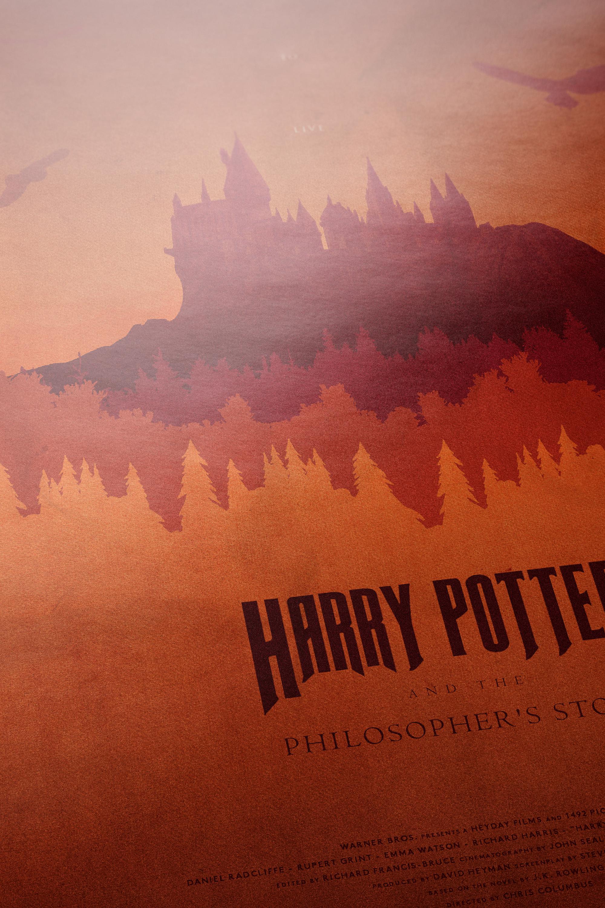 Harry Potter and the Philosopher's Stone Poster - Wizarding World Art Print, Hogwarts Castle Decor, Saga Fan Gift