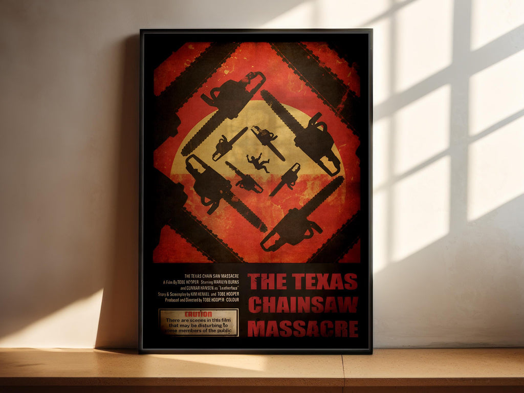 The Texas Chainsaw Massacre Movie Poster - Cult Horror Film Print, Slasher Cinema Decor, Leatherface Fan Gift