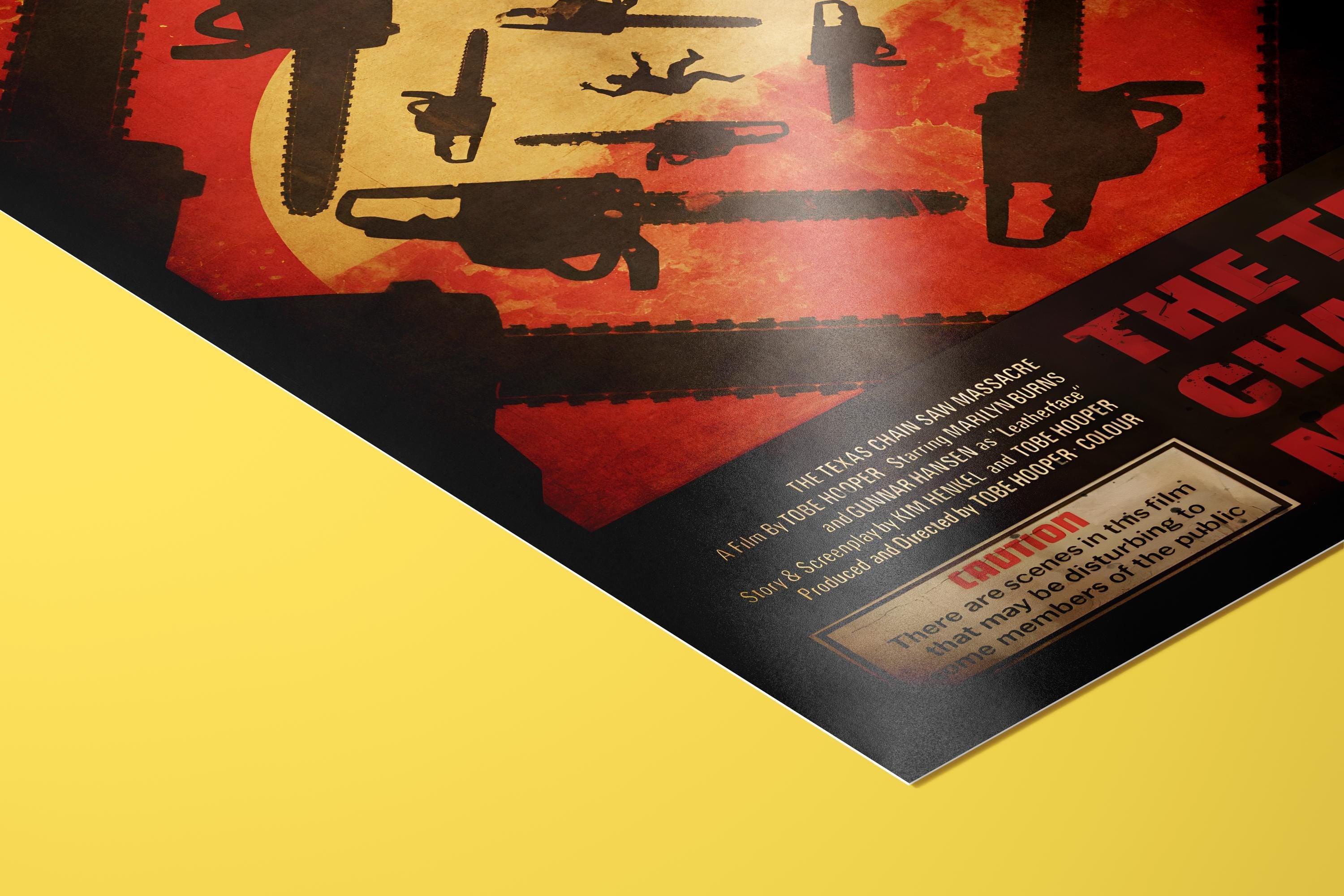The Texas Chainsaw Massacre Movie Poster - Cult Horror Film Print, Slasher Cinema Decor, Leatherface Fan Gift