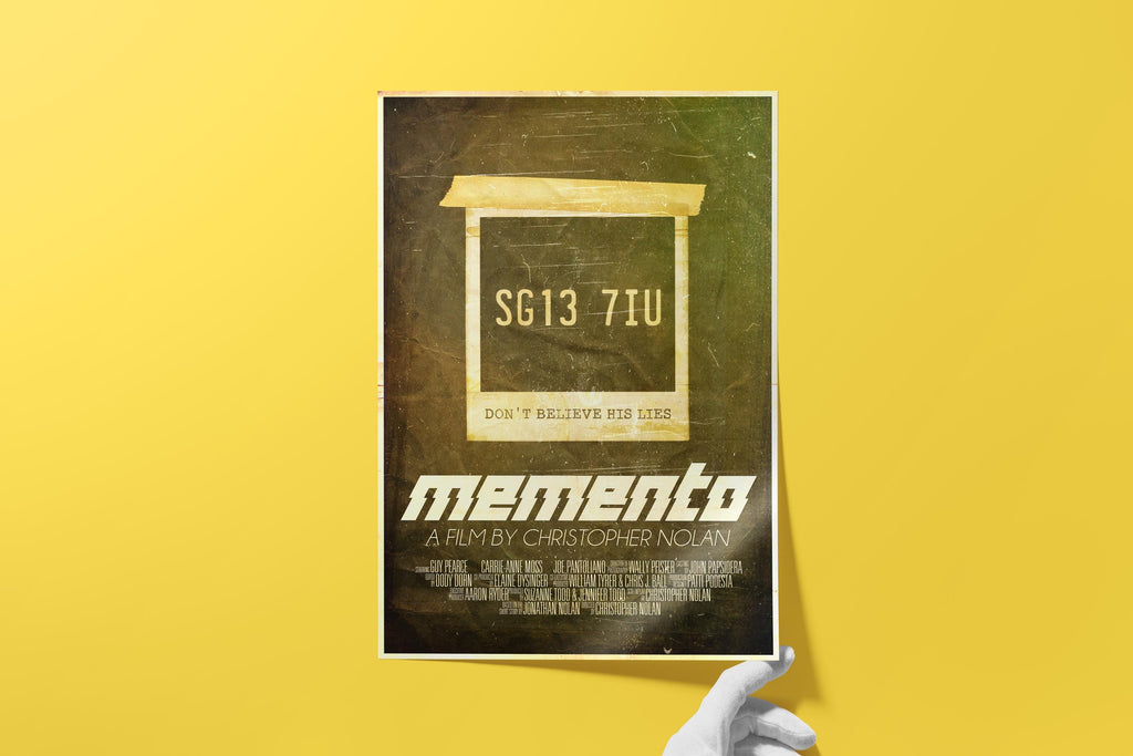 Memento Movie Thriller Poster - Christopher Nolan Puzzle Print, Indie Cinema Decor, Suspense Fan Gift Idea