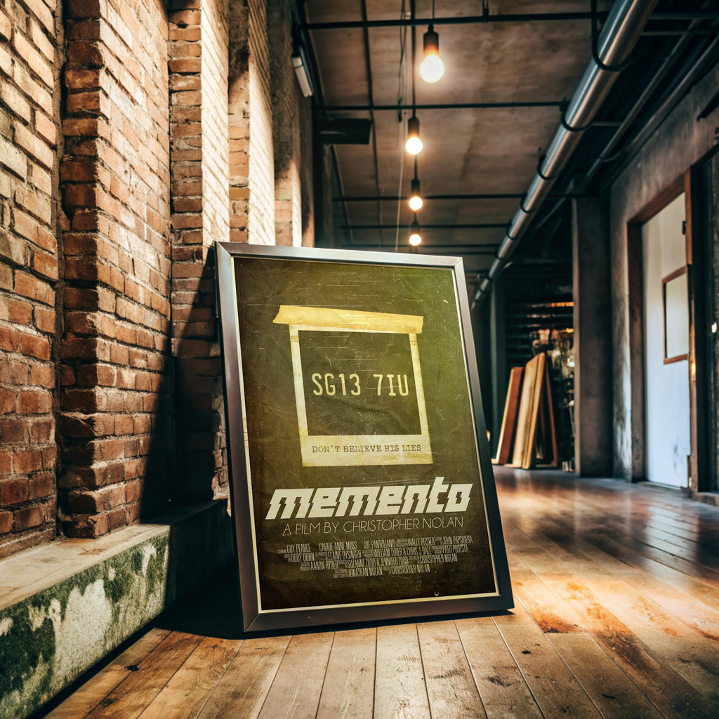 Memento Movie Thriller Poster - Christopher Nolan Puzzle Print, Indie Cinema Decor, Suspense Fan Gift Idea