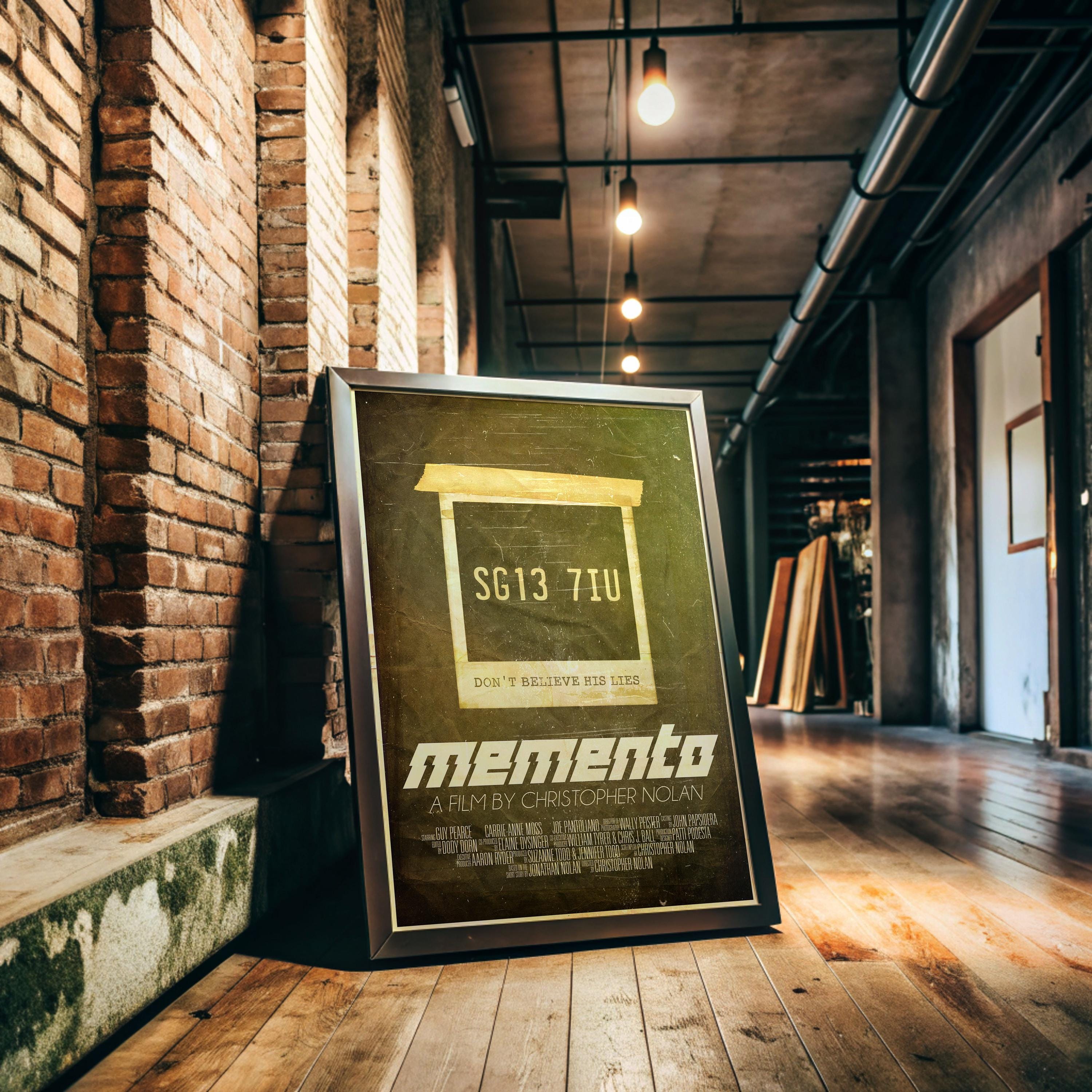 Memento Movie Thriller Poster - Christopher Nolan Puzzle Print, Indie Cinema Decor, Suspense Fan Gift Idea