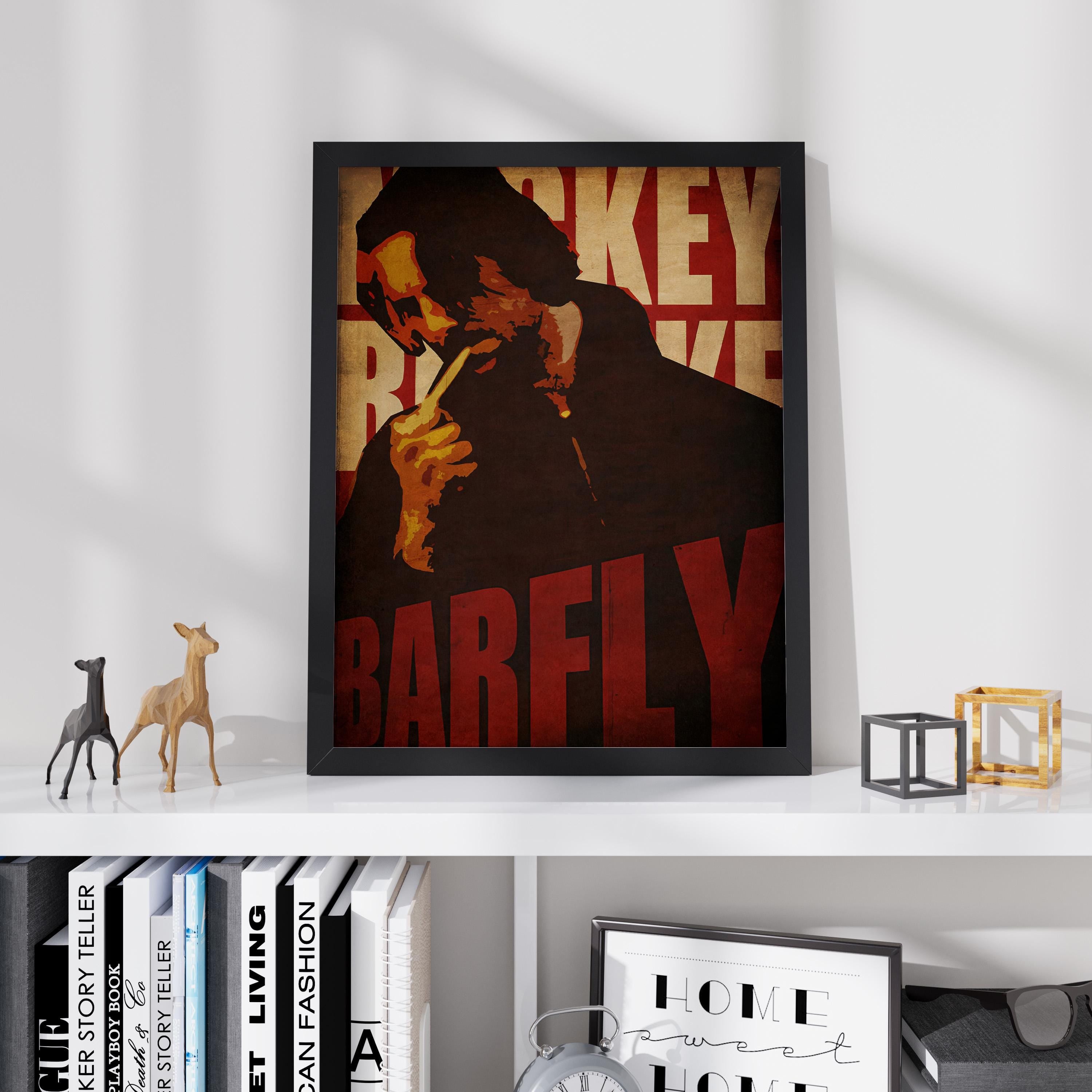 Barfly Cult Movie Poster - Charles Bukowski Print, Indie Cinema Decor, Mickey Rourke Fan Gift Idea