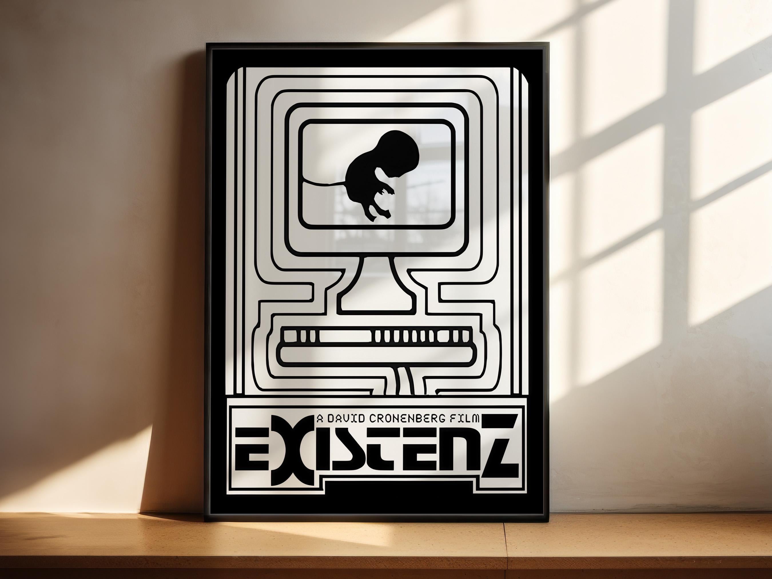 eXistenZ Cult Movie Poster - Cronenberg Body Horror Print, 90s Sci-Fi Decor, Cinema Fan Gift Idea